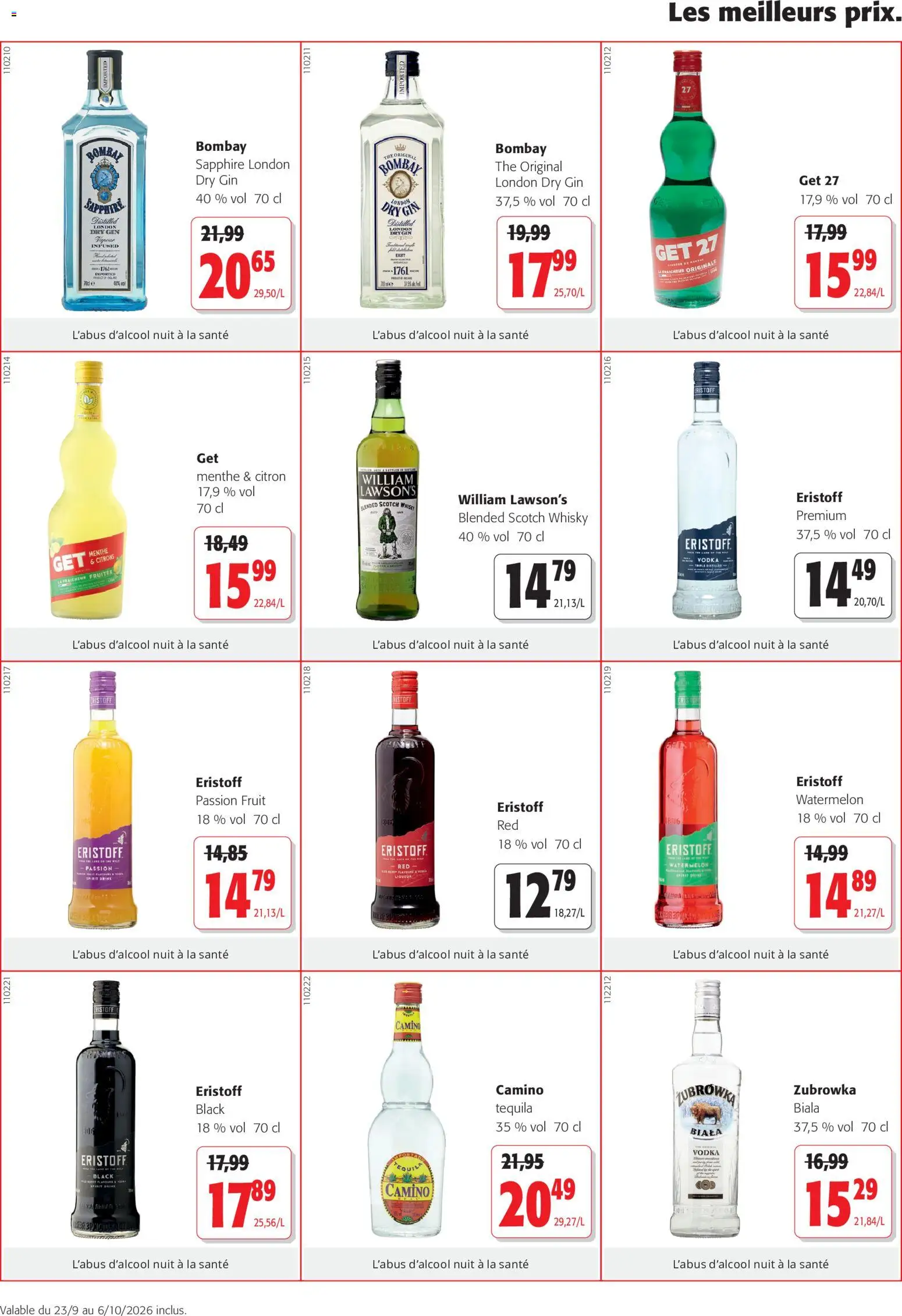 {H1} | Page: 2 | Produits: Vodka, Citron, Menthe, Tequila