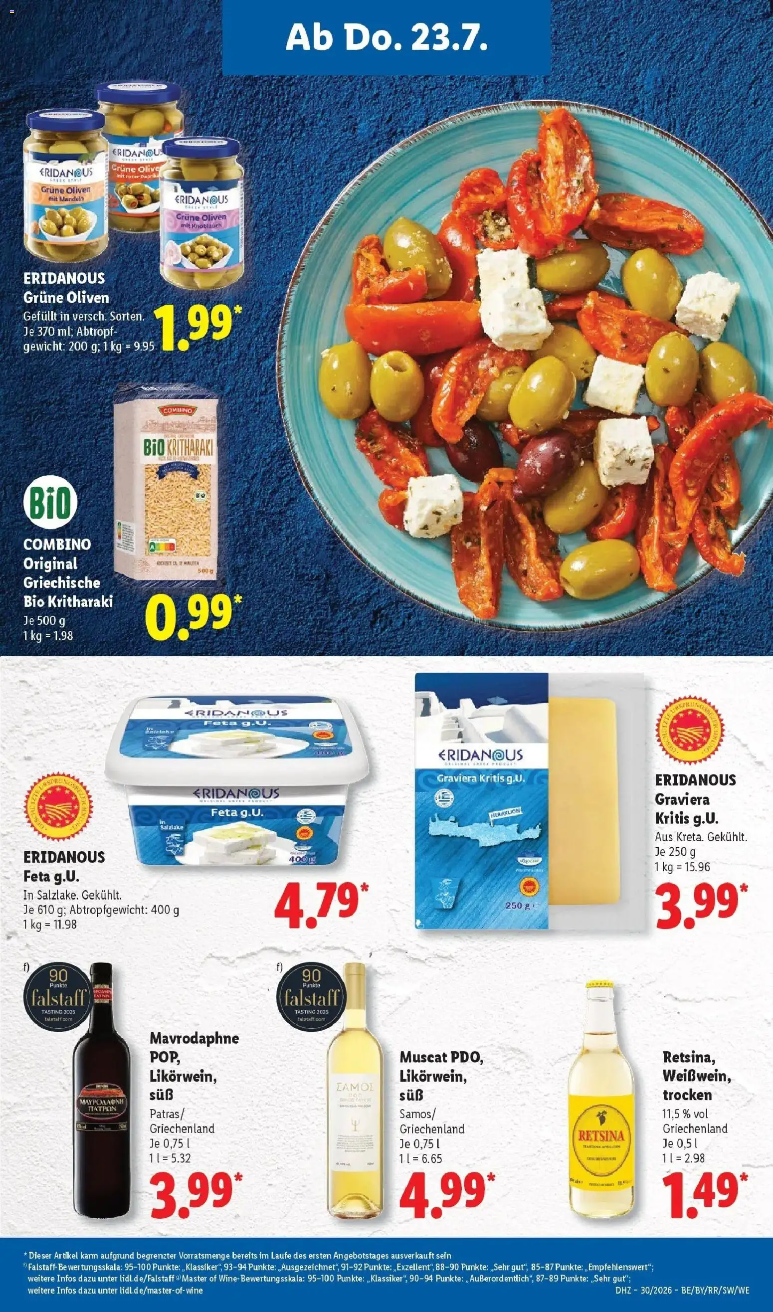 Lidl Prospekt Villingen-schwenningen – gültig ab 20.07.2026 | Seite: 59 | Produkte: Feta, Mandeln, Knoblauch, Pasta