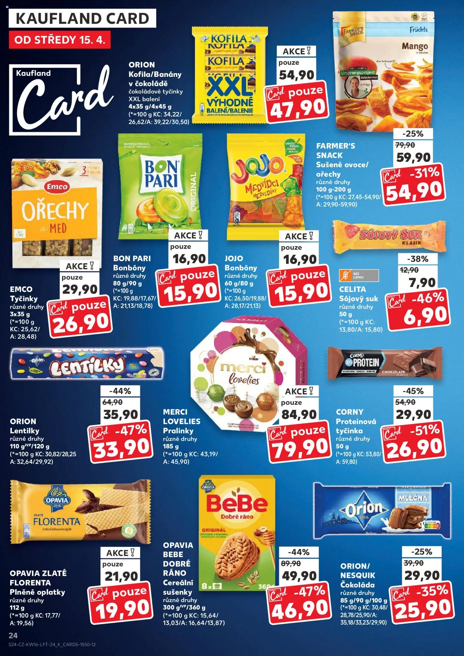 Kaufland leták - Brno od 15.04.2026 | Strana: 24 | Produkty: JOJO bonbóny, Merci, Nesquik, Sušenky