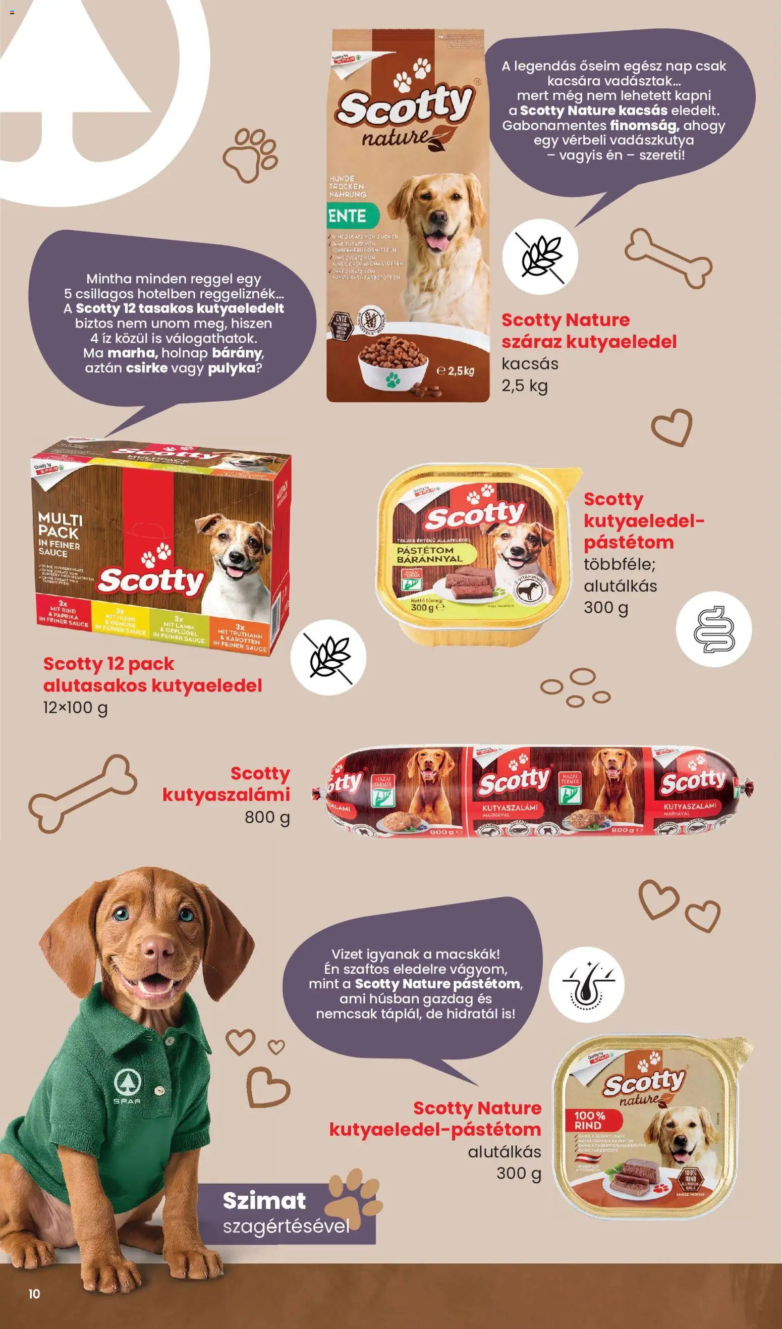 Spar akciós ujság - amely érvényes a következő dátumtól: 2026.09.01. | Oldal: 10 | Termékek: Kutyaszalámi, Paprika, Kutyaeledel, Száraz kutyaeledel