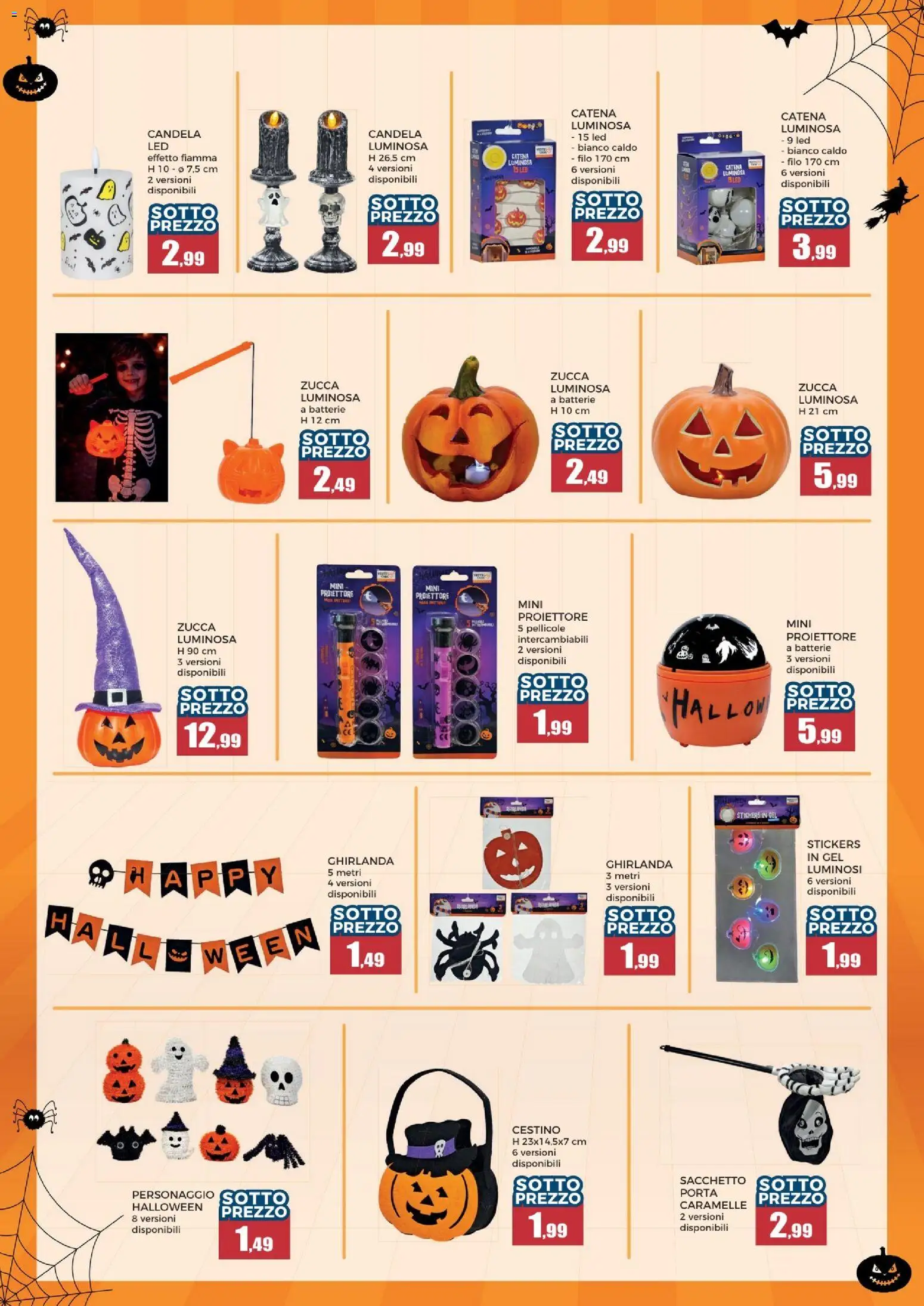 Volantino Happy Casa del 27/10/2026 | Pagina: 2 | Prodotti: Porta, Caramelle, Zucca, Cestino