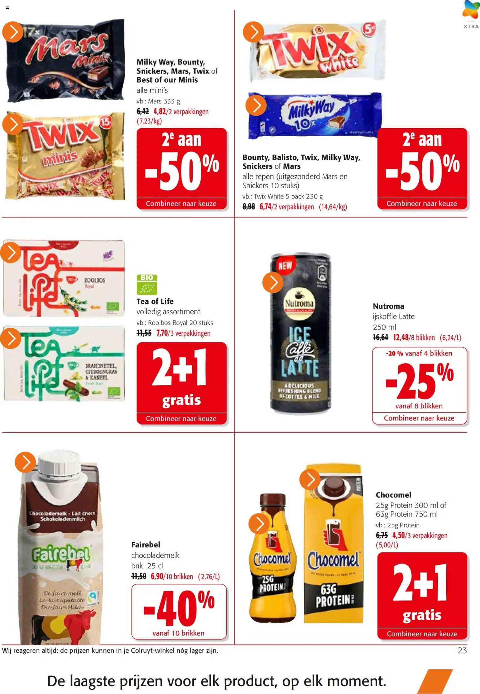 {H1} | Pagina: 23 | Producten: Twix, Snickers, Ijskoffie, Repen