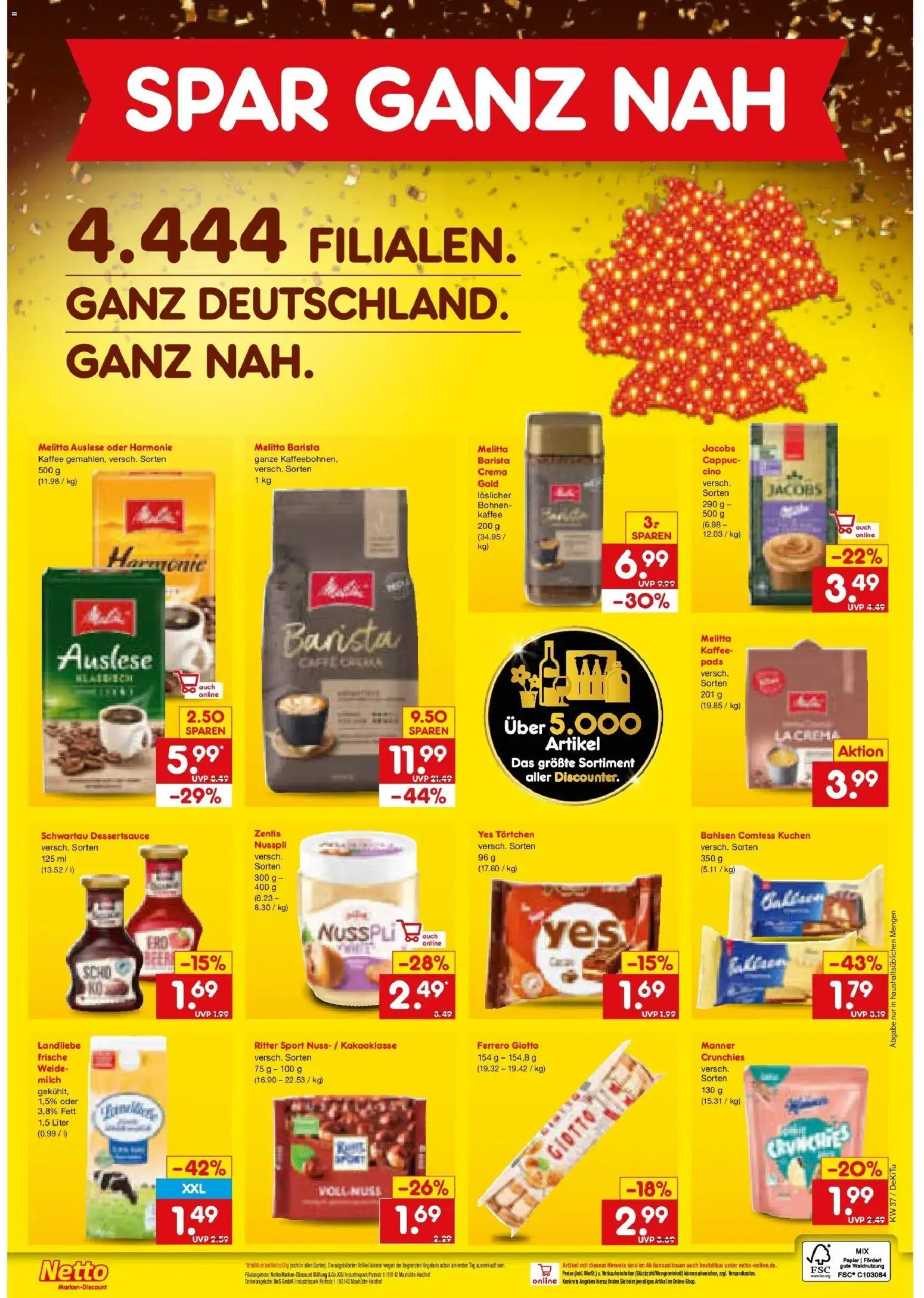 Netto Marken-Discount Prospekt Bad Friedrichshall – gültig ab 07.09.2026 | Seite: 2 | Produkte: Melitta, Milch, Kaffee, Ritter sport