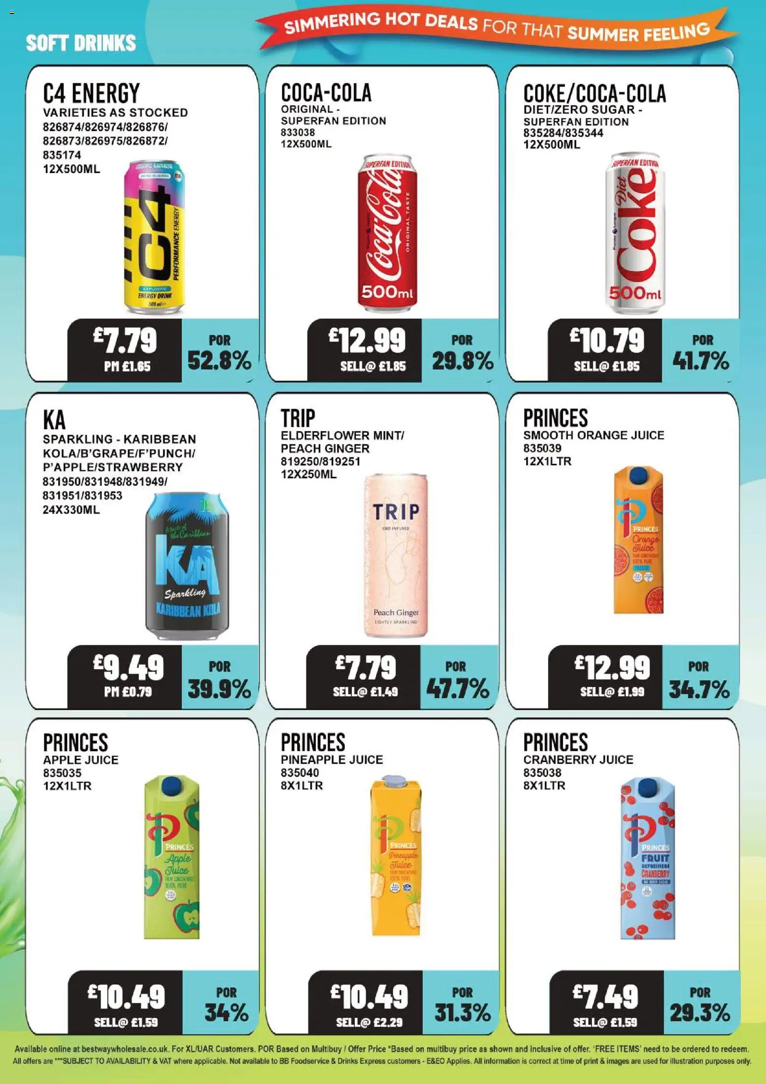 {H1} | Page: 9 | Products: Juice, Brandy, Energy drink, Orange