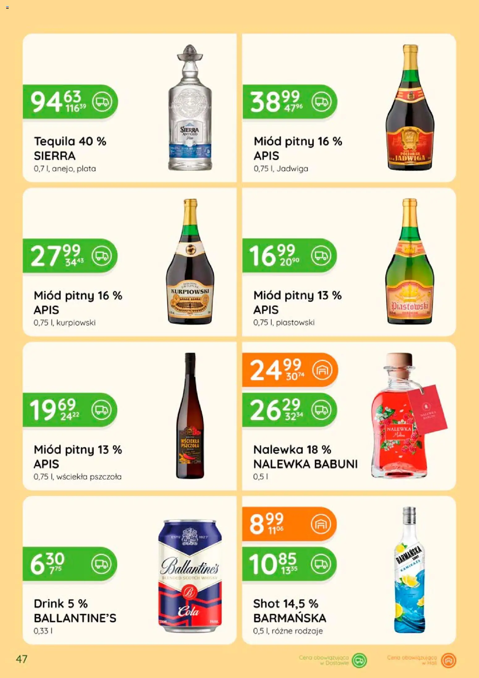Eurocash gazetka - Katalog Alkoholowy od 01.08.2026 | Strona: 47 | Produkty: Miód, Nalewka Babuni, Miód pitny, Whisky