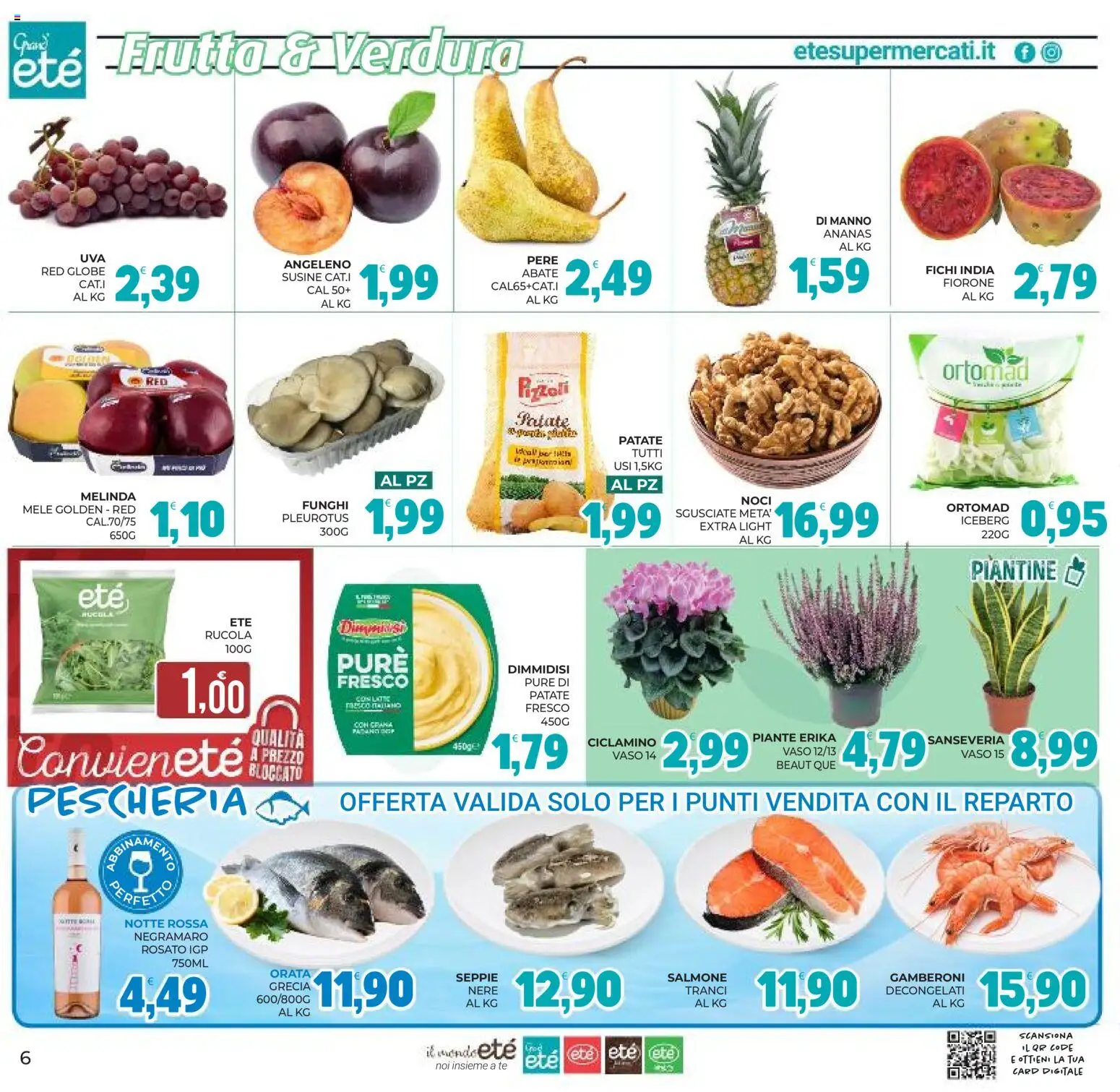 Volantino Eté del 13/10/2026 | Pagina: 6 | Prodotti: Mele, Salmone, Rucola, Tè