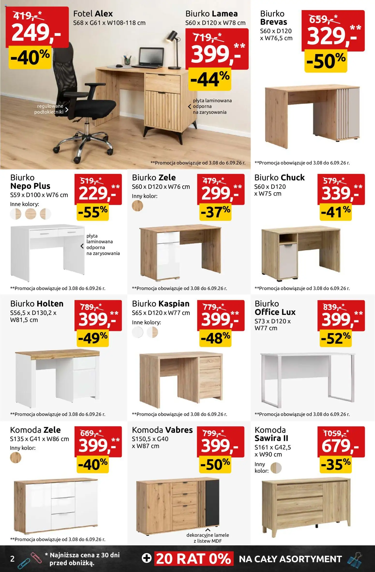 Black Red White promocje od 03.08.2026 | Strona: 2 | Produkty: Komoda, Fotel, Biurko