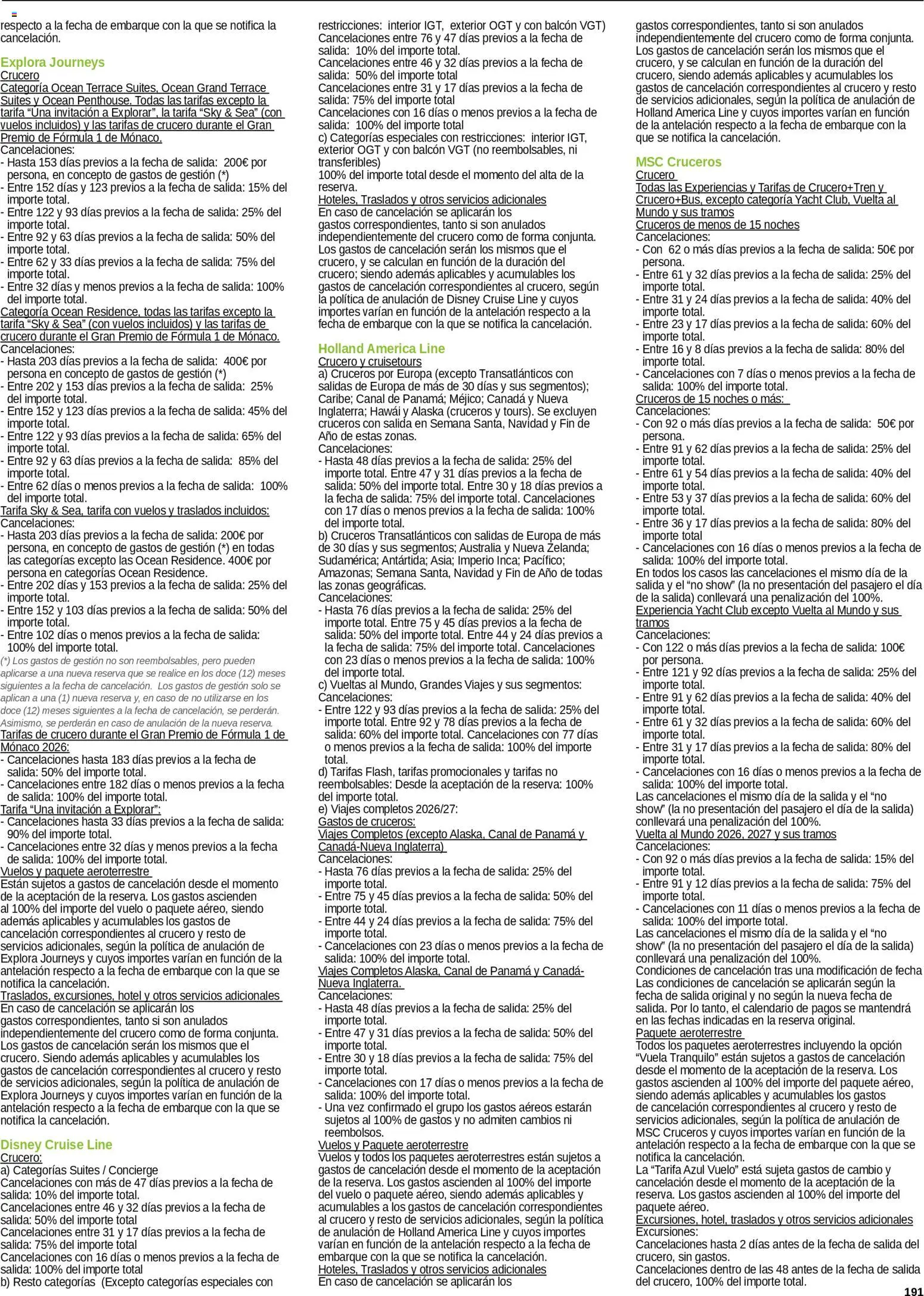 Viajes El Corte Inglés Cruceros marítimos │ válido desde el 01/01/2026 | Página: 192