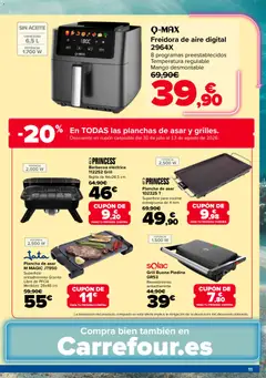 Vista previa PRINCESS Barbacoa eléctrica 112252 Grill, Rejilla de 44x28,5 cm válido desde el 06/07/2026 | Página: 11 | Productos: Barbacoa, Ρούτερ, Plancha, Plancha de asar