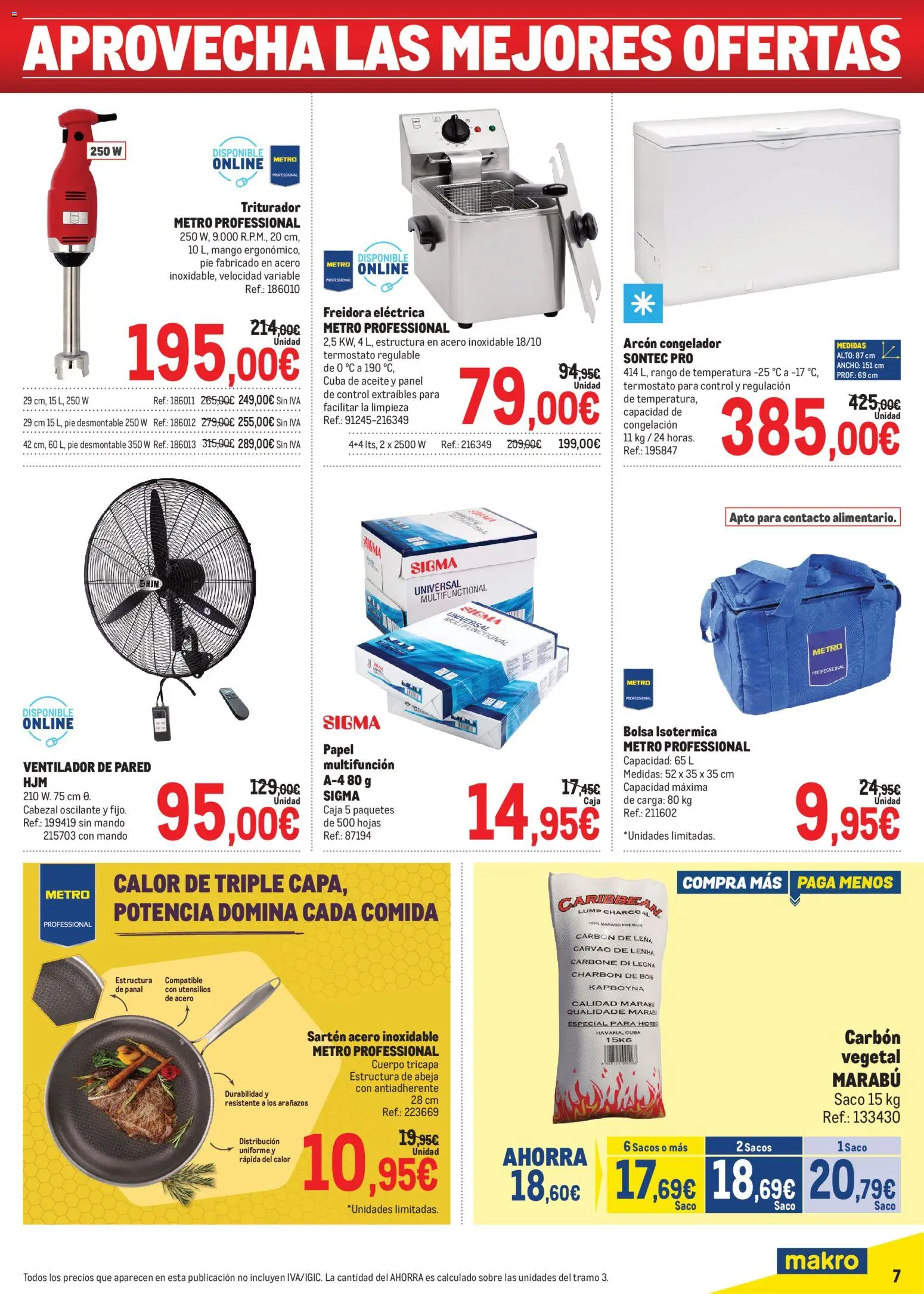 Makro Precios Norte II │ válido desde el 20/07/2026 | Página: 7 | Productos: Aceite, Bolsa, Freidora, Caja