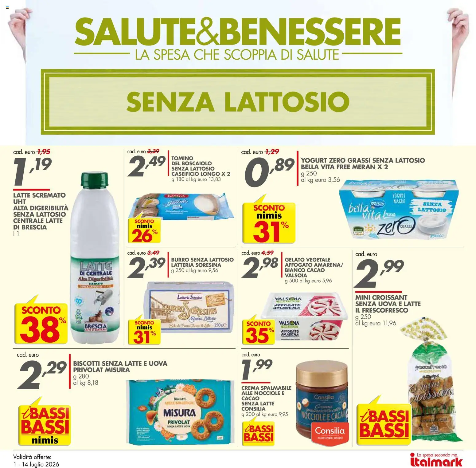 Volantino Italmark del 01/07/2026 | Pagina: 13 | Prodotti: Yogurt, Latte, Croissant, Tomino