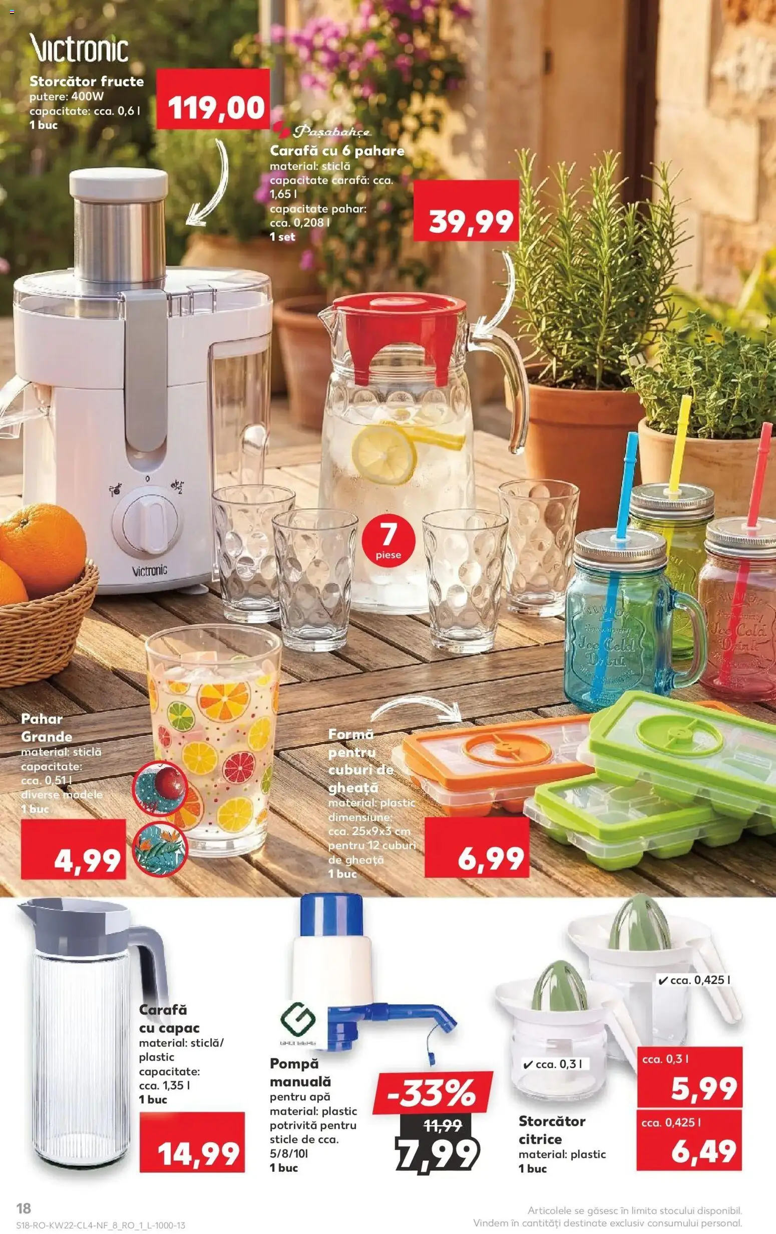 Noul catalog Kaufland – valabil de la 27.05.2026 | Pagină: 18 | Produse: Pahare, Amerikan servis, Apă, Fructe