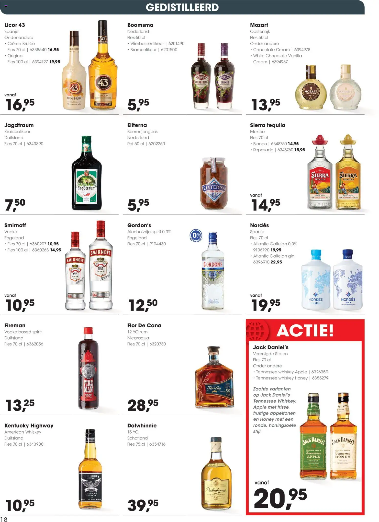 {H1} | Pagina: 18 | Producten: Gin, Kruidenlikeur, Jack Daniel’s, Crème