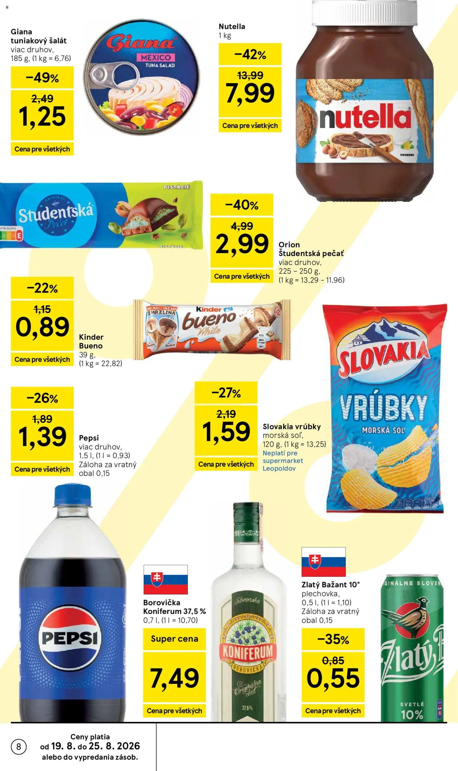Nové Tesco akcie – leták je platný od 19.08.2026 | Strana: 8