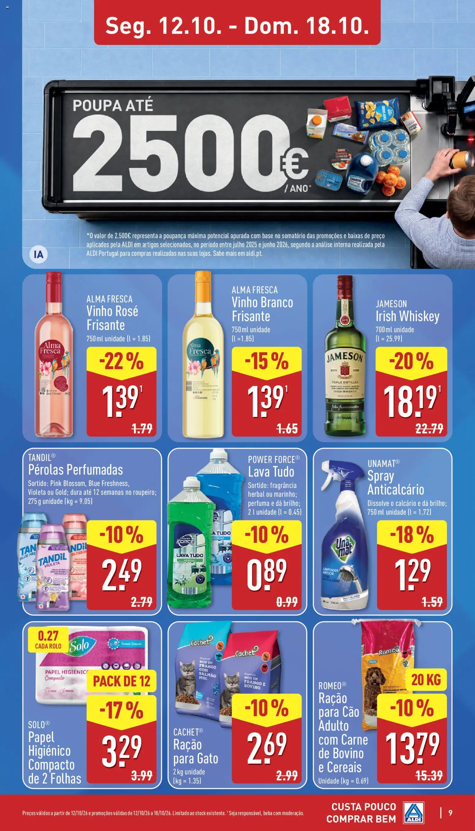 Aldi folheto │ válido de 12/10/2026 | Página: 9 | Produtos: Vinho rosé, Fragrância, Anticalcário, Vinho