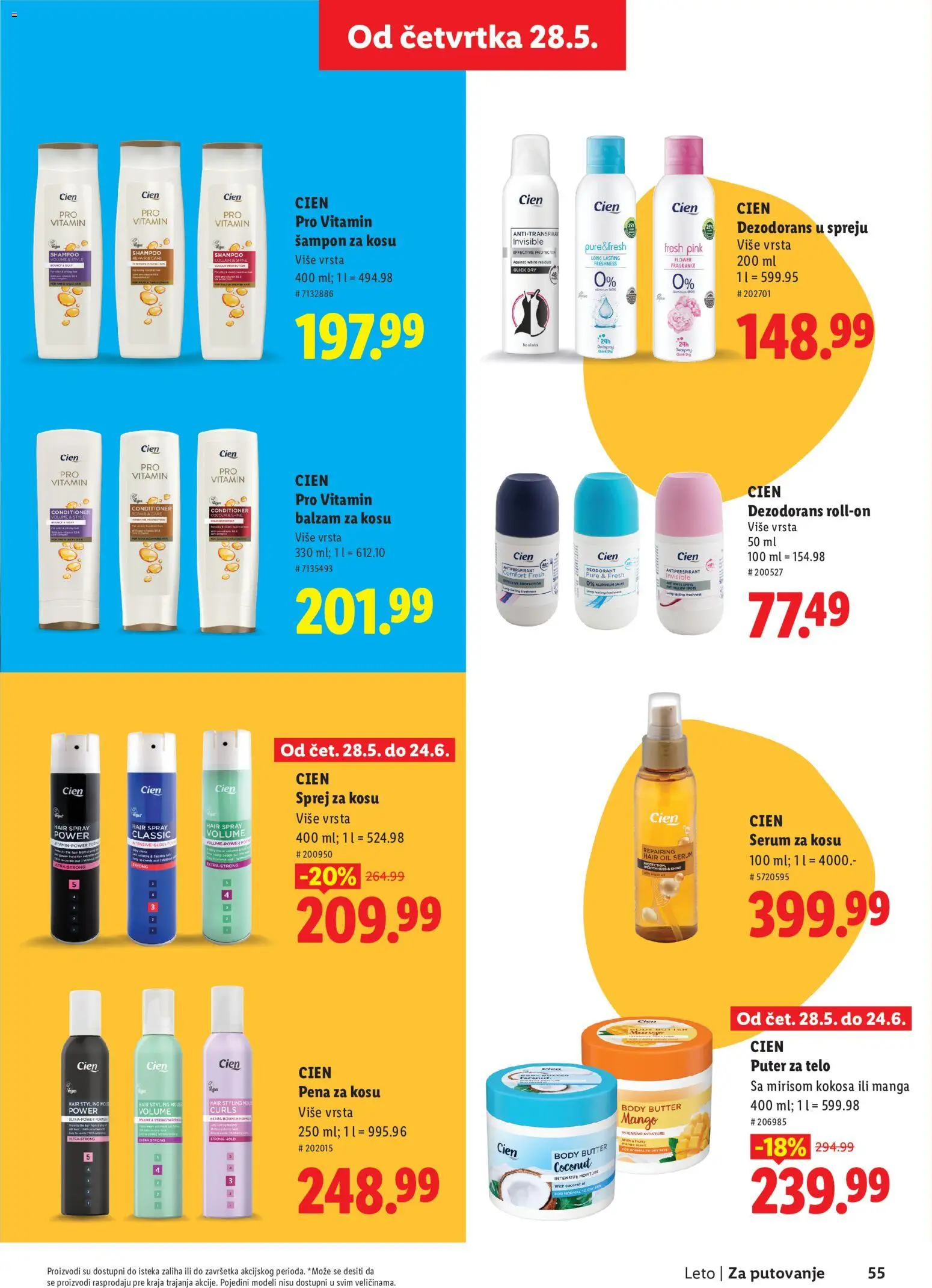 Lidl katalog - važi od 28.05.2026 | Strana: 55 | Proizvode: Mango, Balzam, Balzam za kosu, Dezodorans