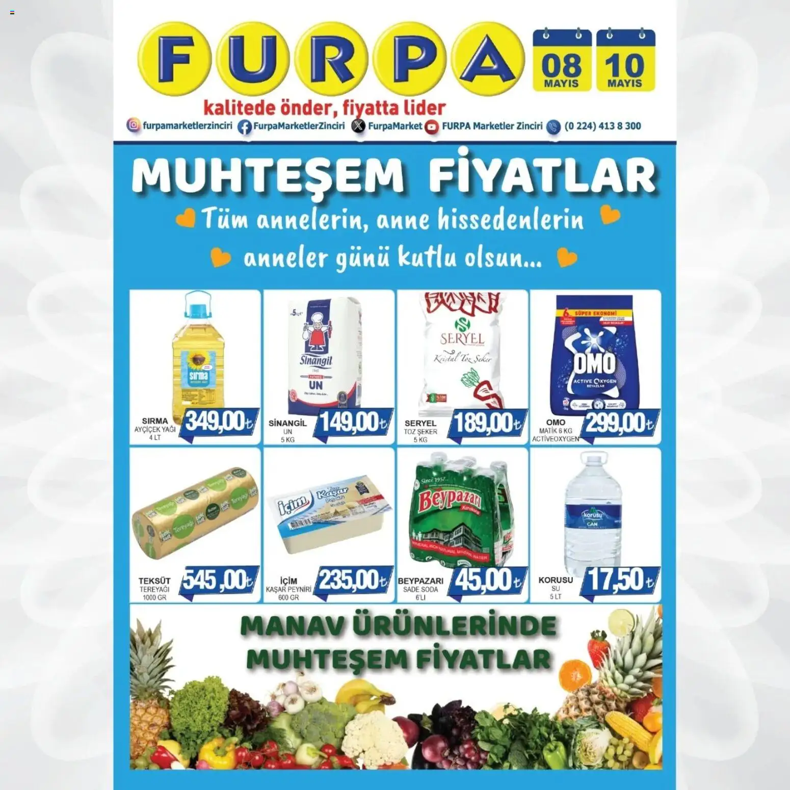 Furpa Katalog - 08.05.2026 tarihinden itibaren geçerlidir | Sayfa: 1 | Ürünler: Şeker, Su, Soda, Toz şeker