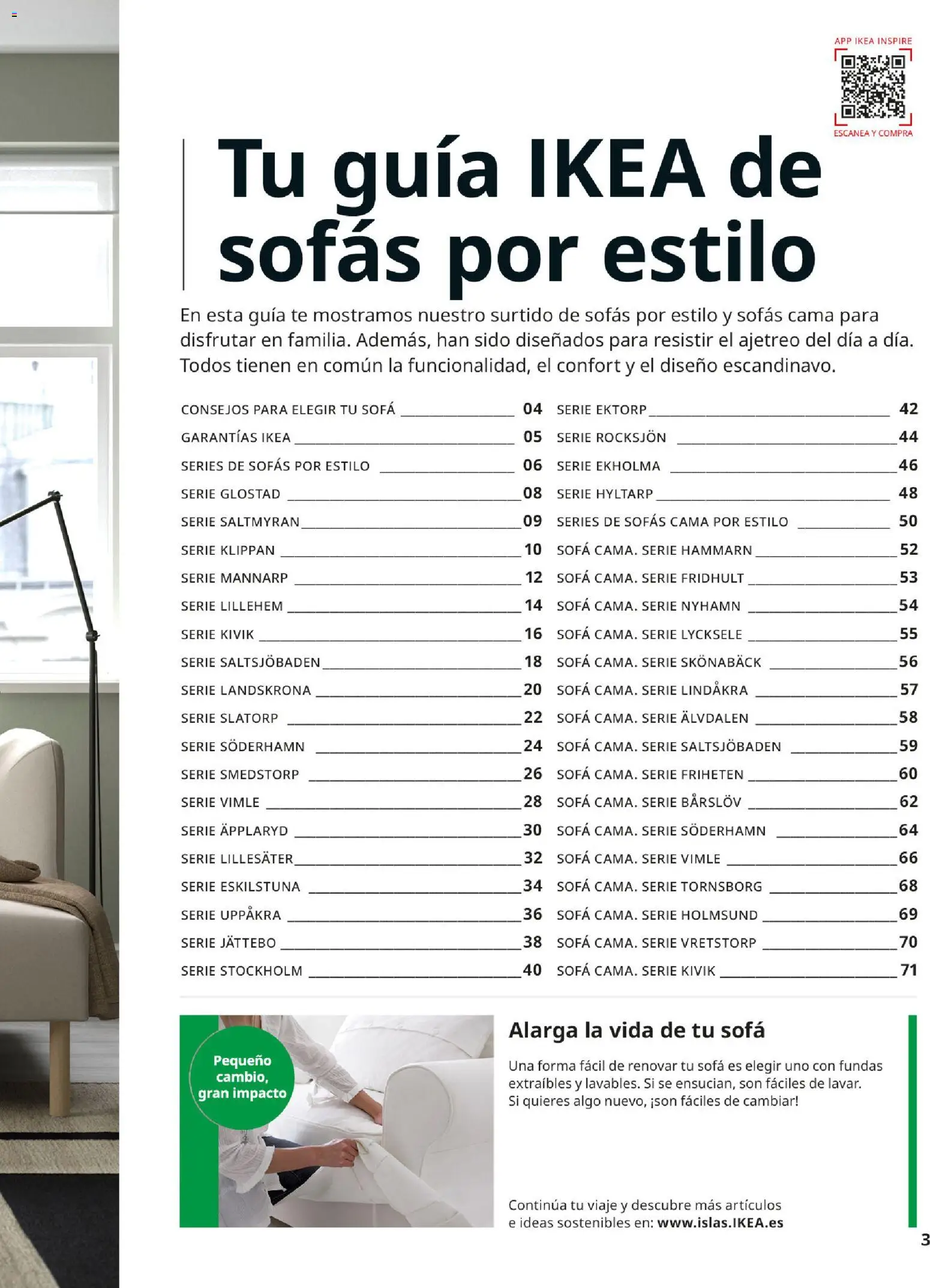 Catálogo IKEA Sofás │ válido desde el 07.05.2026 | Página: 3 | Productos: Té, Cama, Sofá