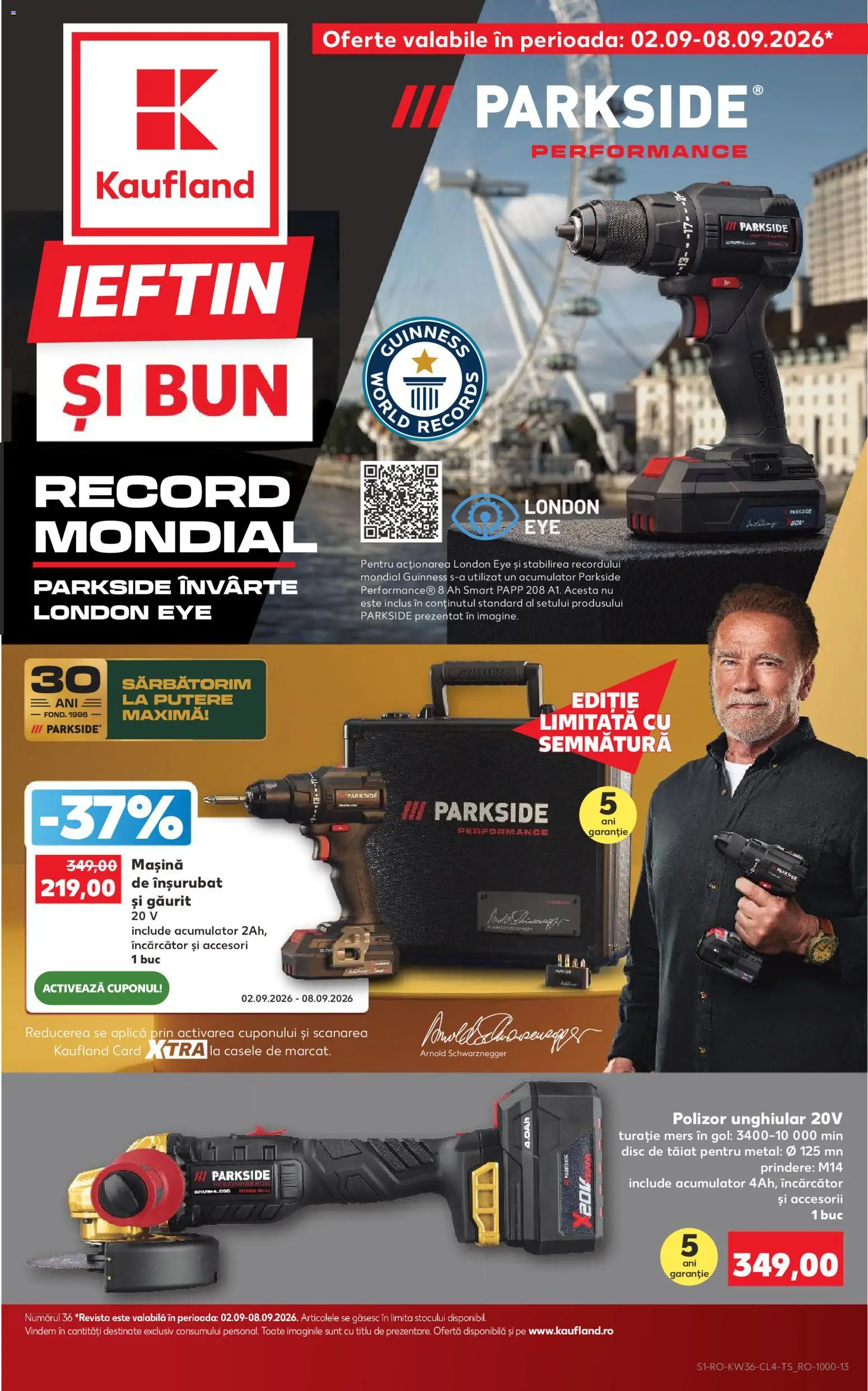 Noul catalog Kaufland – valabil de la 02.09.2026 | Pagină: 1 | Produse: Încărcător, Disc, Polizor, Parkside