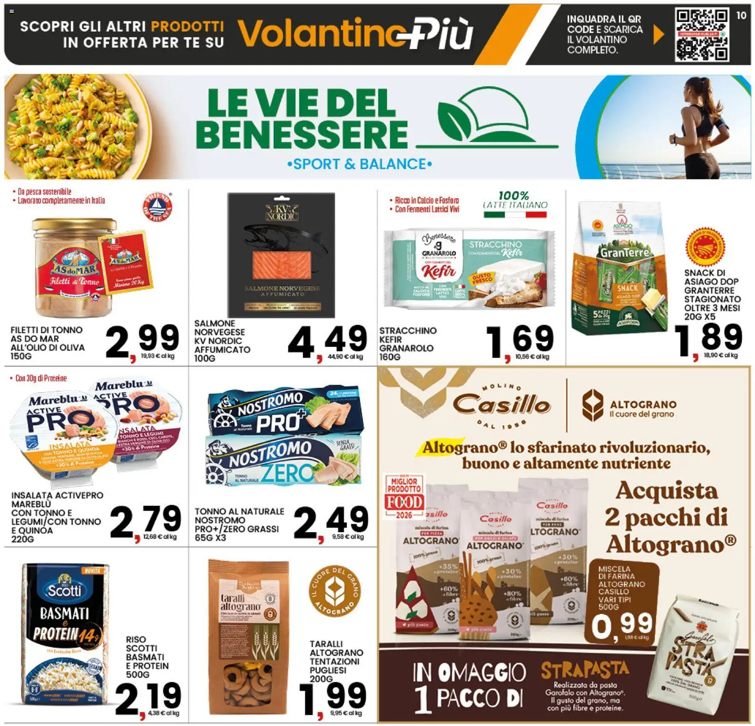Volantino Interspar del 10/09/2026 | Pagina: 10 | Prodotti: Salmone, Tè, Garofalo, Stracchino