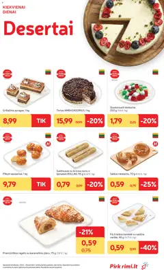 Rimi leidinys galioja nuo 2026.10.20 | Puslapis: 15 | Prekių: Bandelė, Tortas