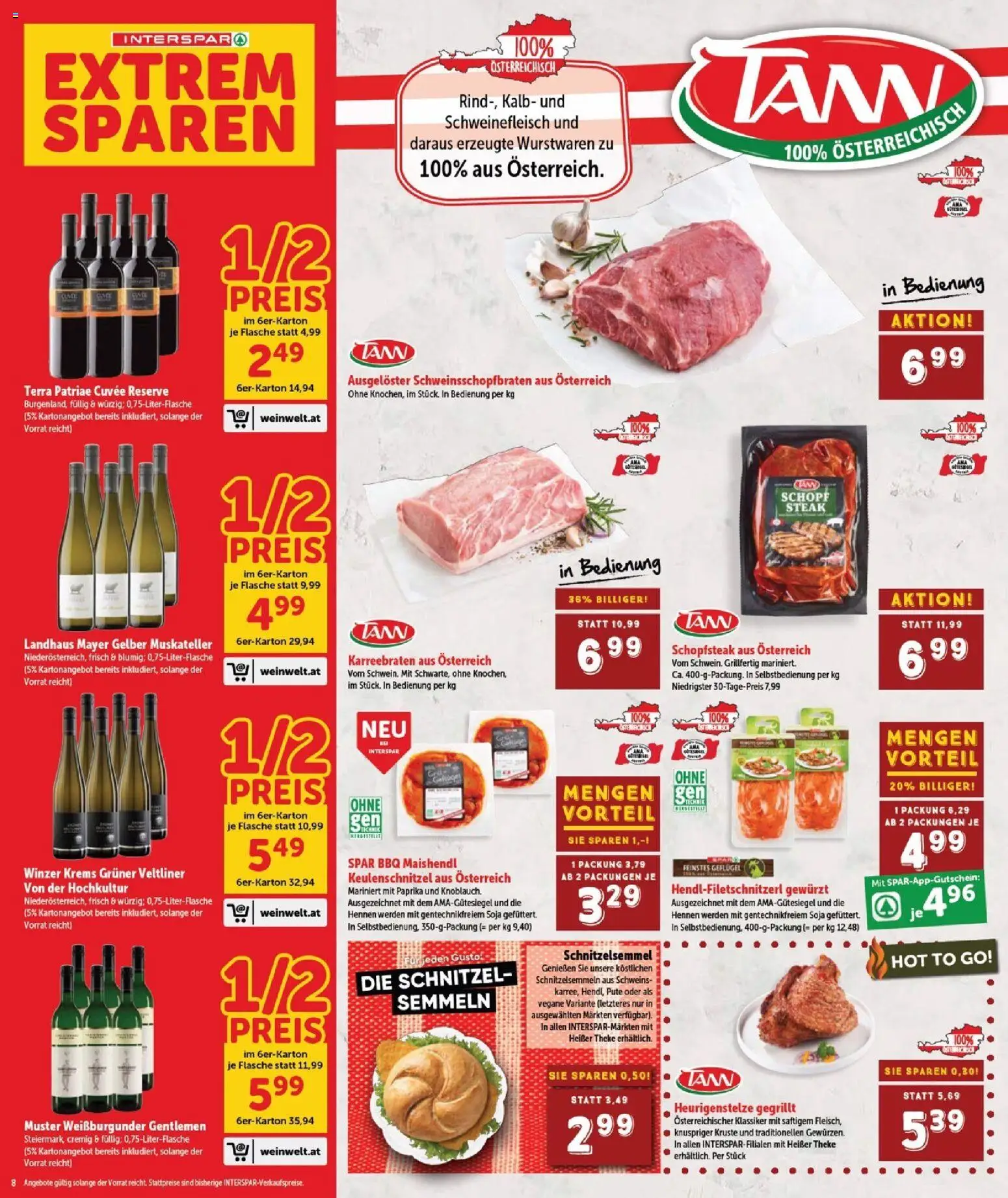 Interspar Flugblatt - Burgenland Nord gültig ab 01.07.2026 | Seite: 8 | Produkte: Schweinefleisch