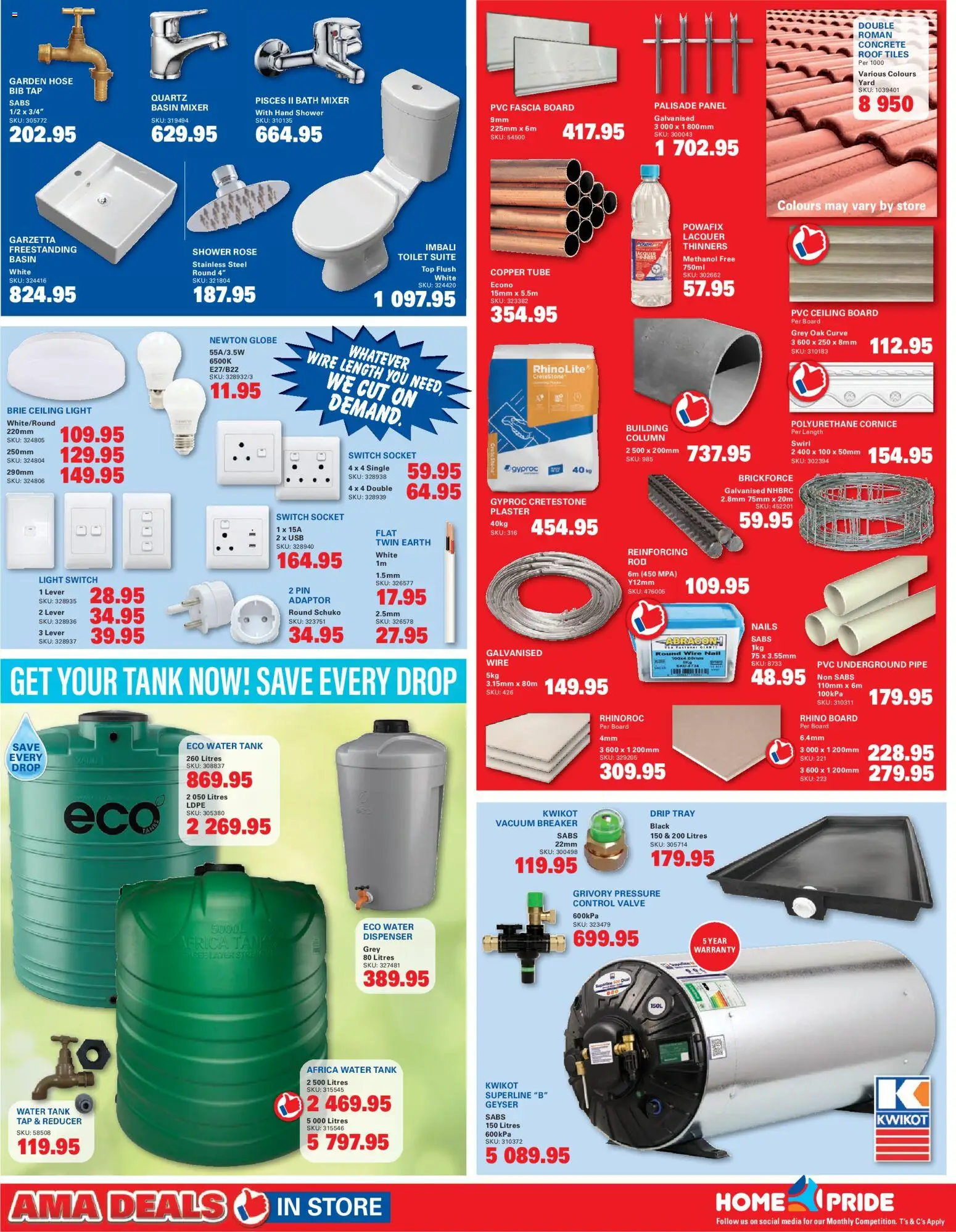 New Cashbuild catalogue – valid from 19/10/2026 | Page: 2 | Products: Globe, Mixer, Basin, Water