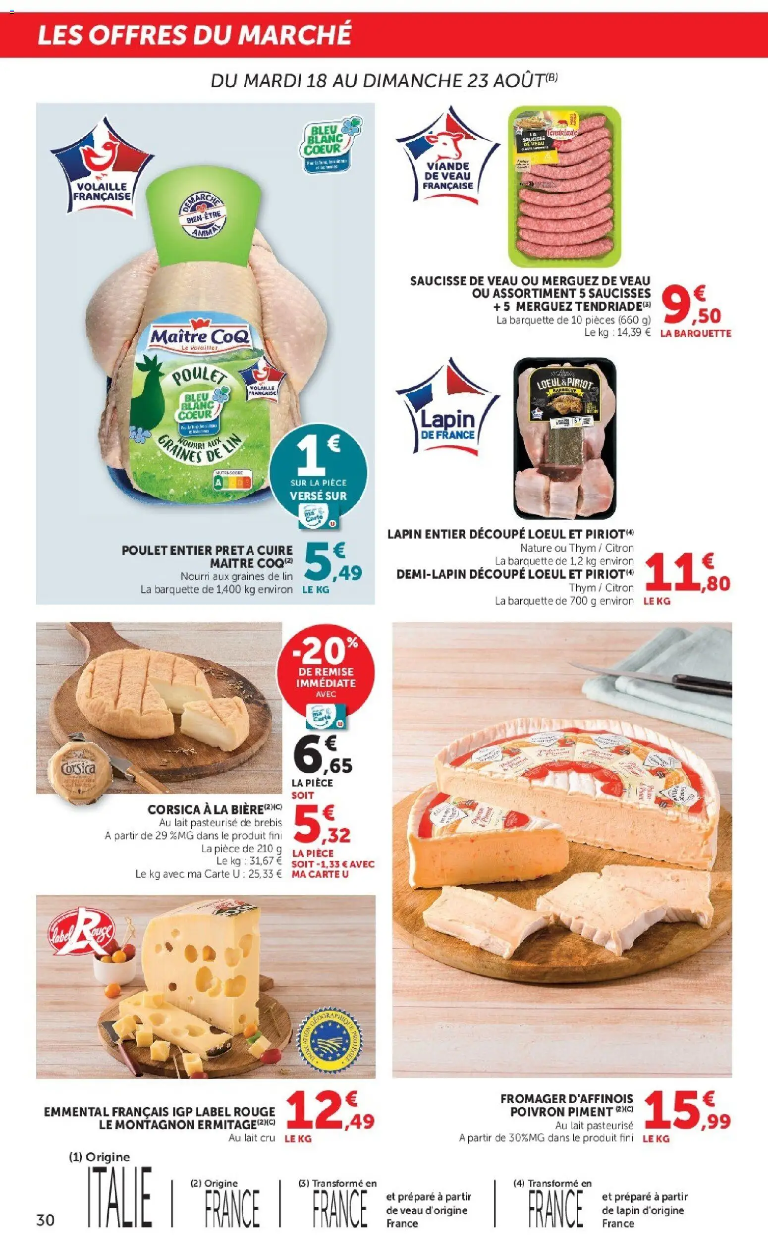 {H1} | Page: 30 | Produits: Lapin, Saucisses, Piment, Thym