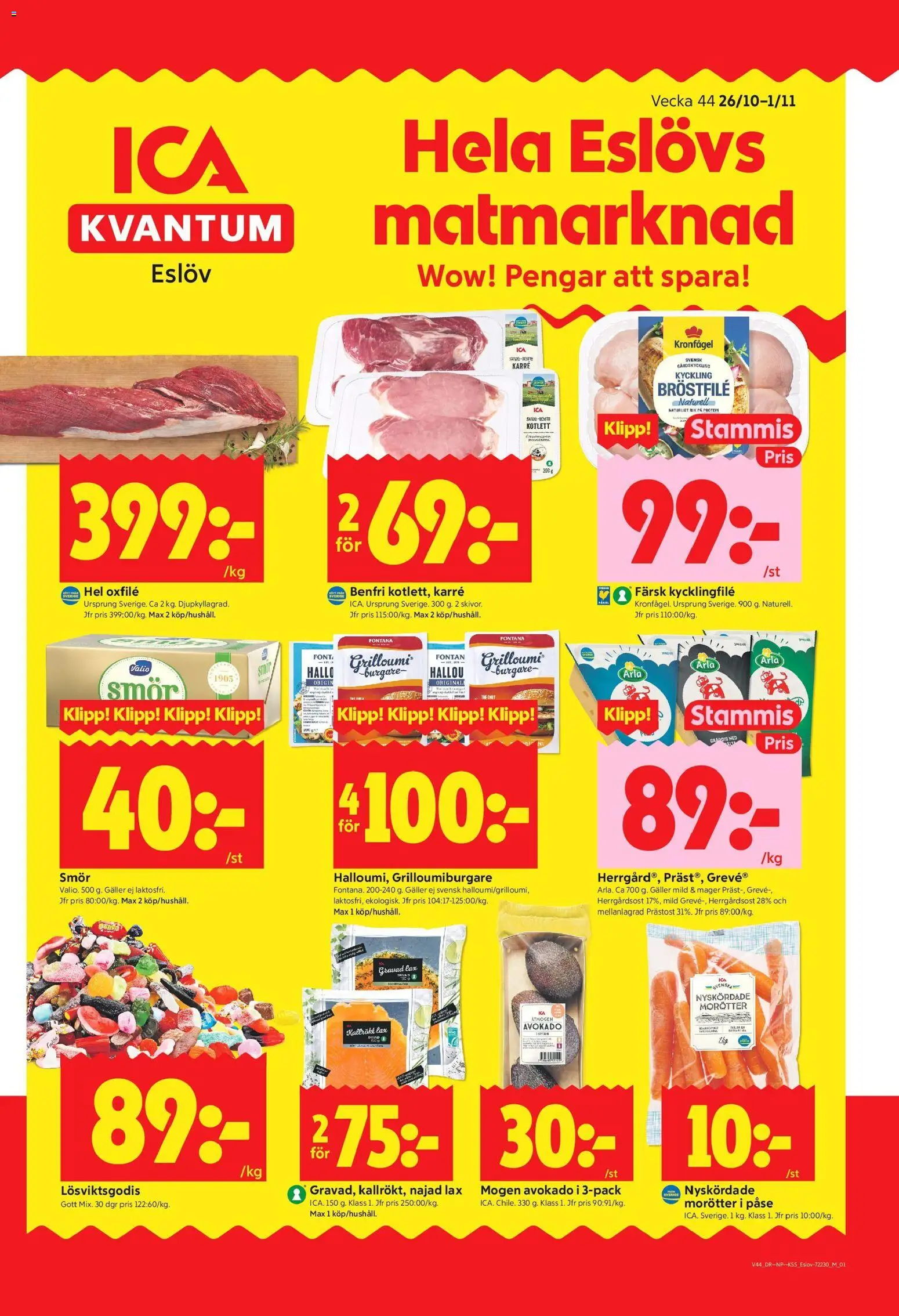 ICA Kvantum reklamblad aktuell från 26/10/2026 | Sida: 1