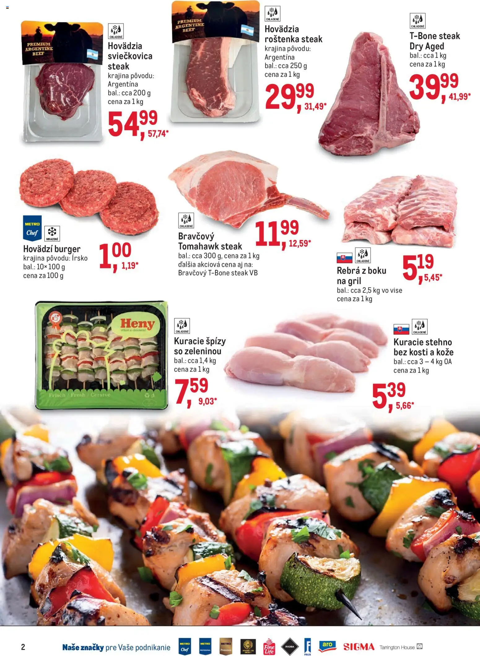 Nové Metro akcie – leták je platný od 29.07.2026 | Strana: 2 | Produkty: Gril, Steak