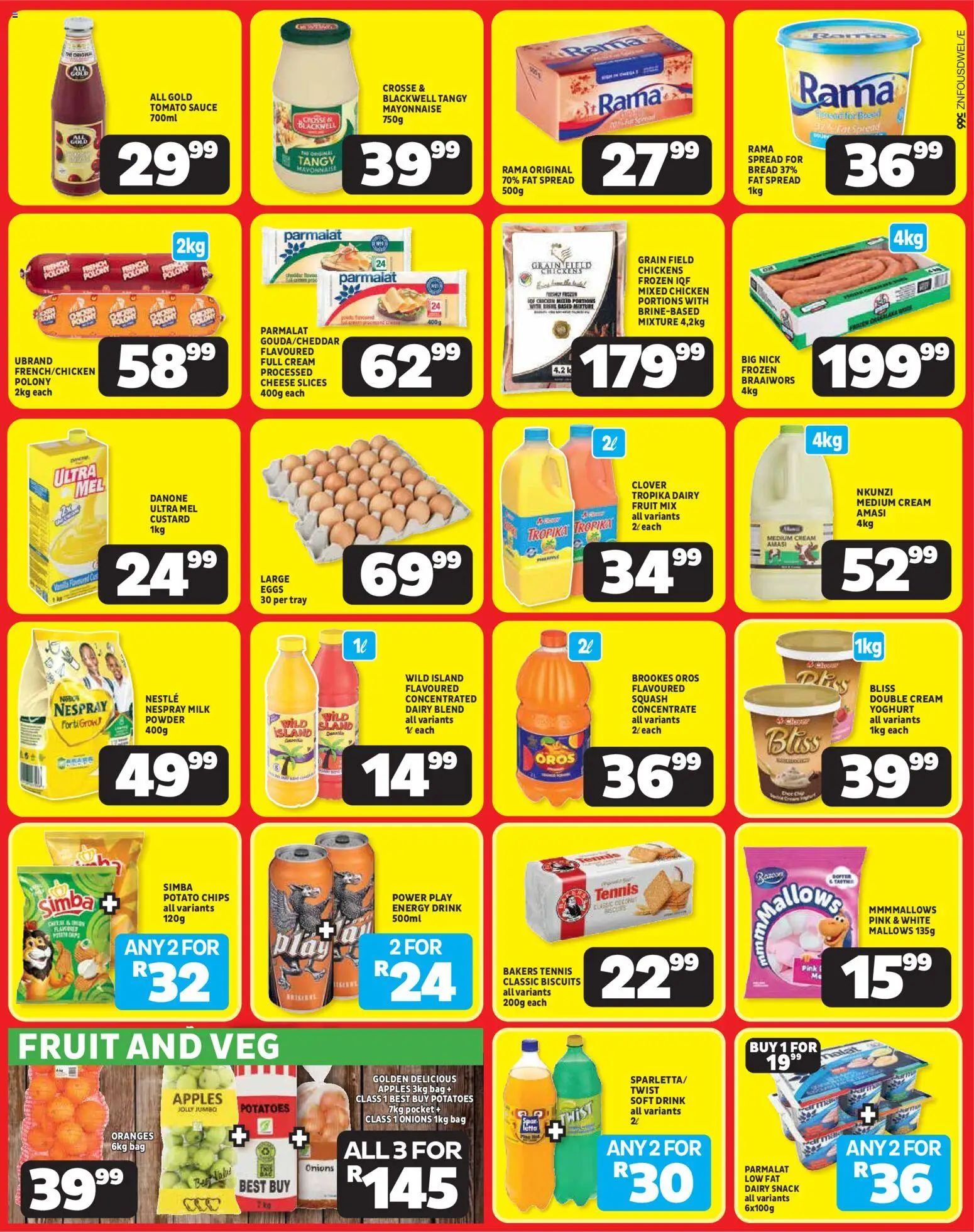New Usave catalogue – valid from 20/07/2026 | Page: 3 | Products: Cheese, Chips, Mayonnaise, Sauce