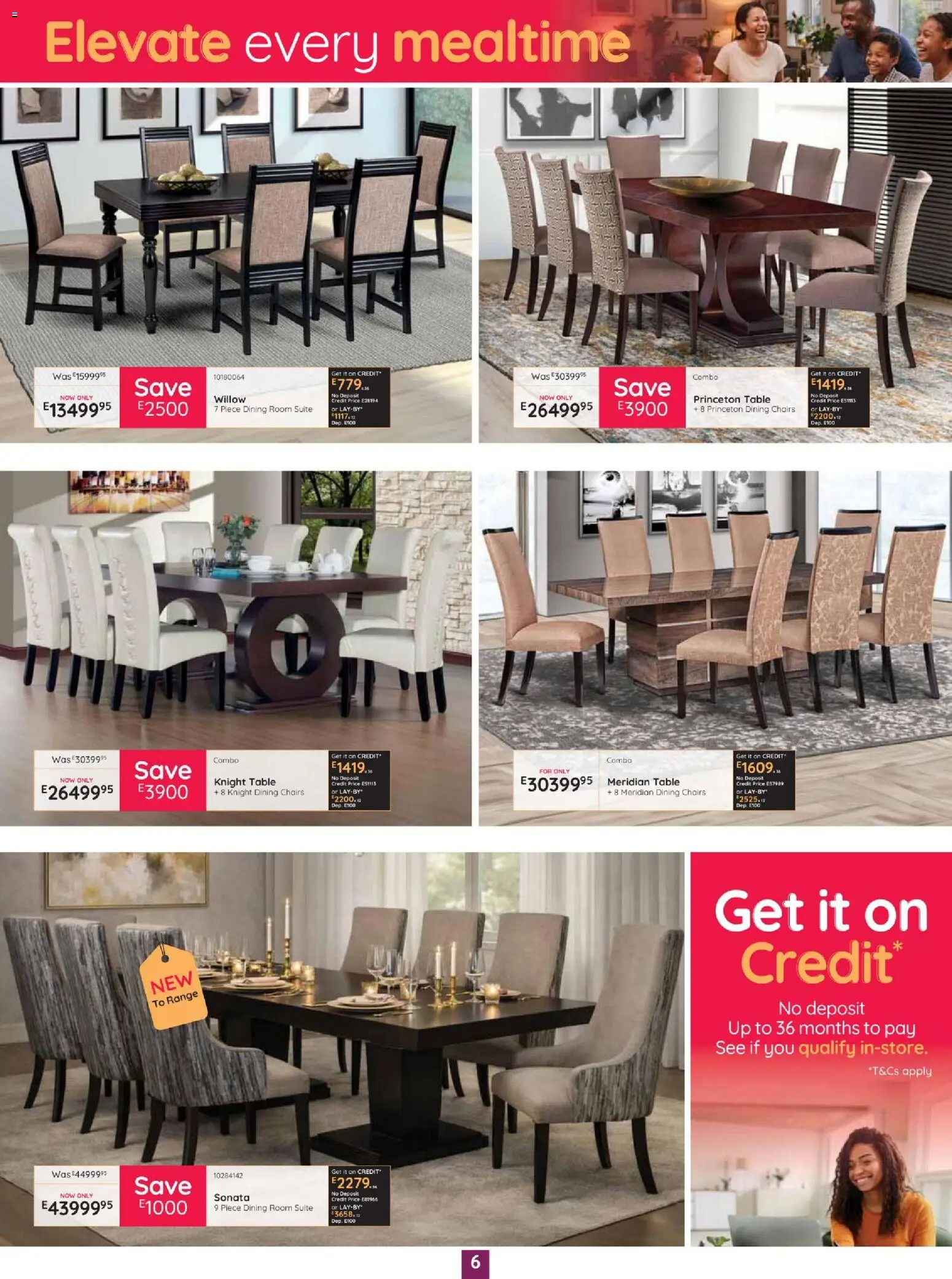 New Bradlows catalogue – valid from 15/10/2026 | Page: 6 | Products: Table, Dining room suite
