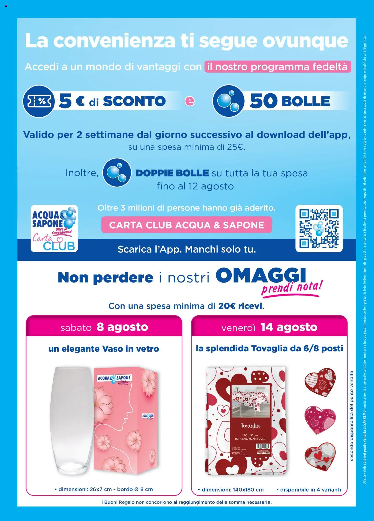 Volantino Acqua e Sapone del 31/07/2026 | Pagina: 8 | Prodotti: Sapone, Tavolo, Tovaglia, Vaso