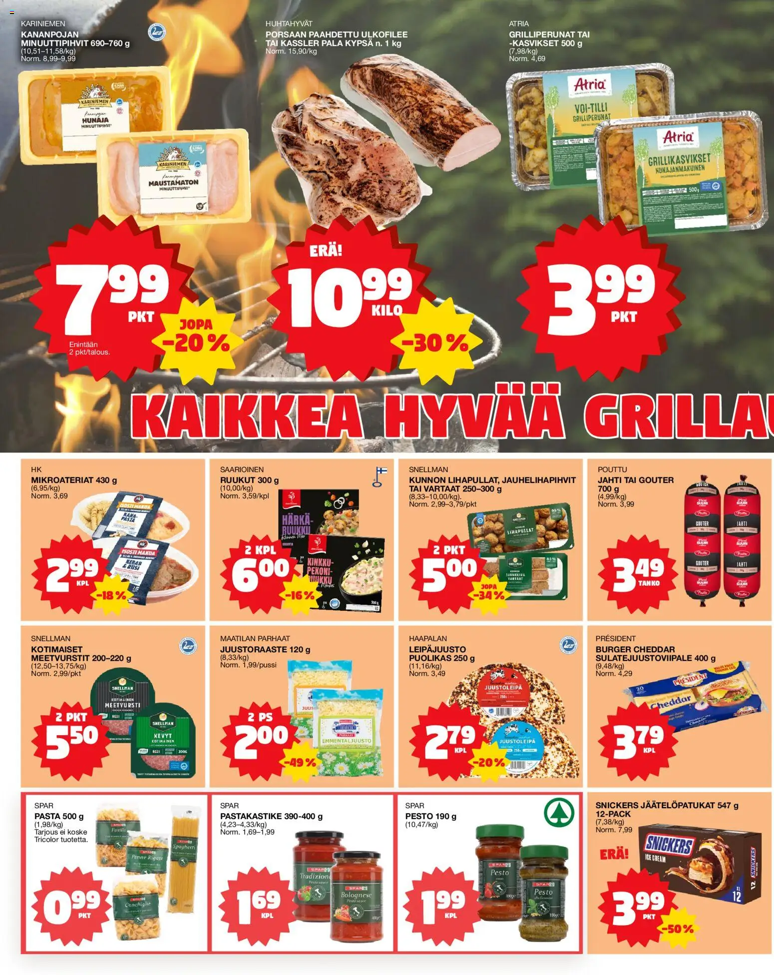 Tokmanni Ruokatarjoukset – voimassa 16/07/2026 alkaen | Sivu: 2 | Tuotteet: Meetvursti, Juustoraaste, Pesto, Hunaja