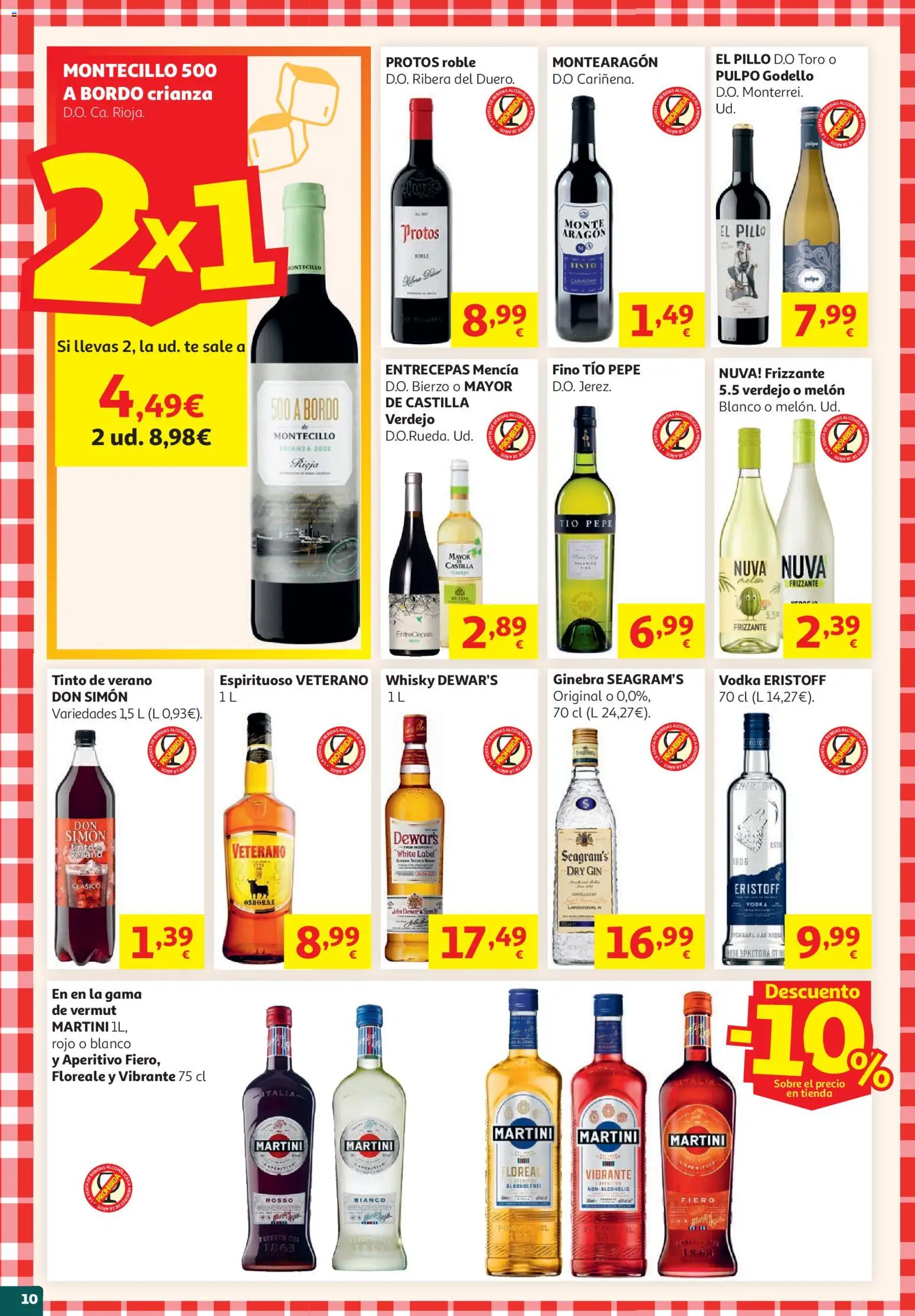 Alcampo HG Nacional │ válido desde el 19.05.2026 | Página: 10 | Productos: Φορτιστής, Ginebra, Té, Whisky