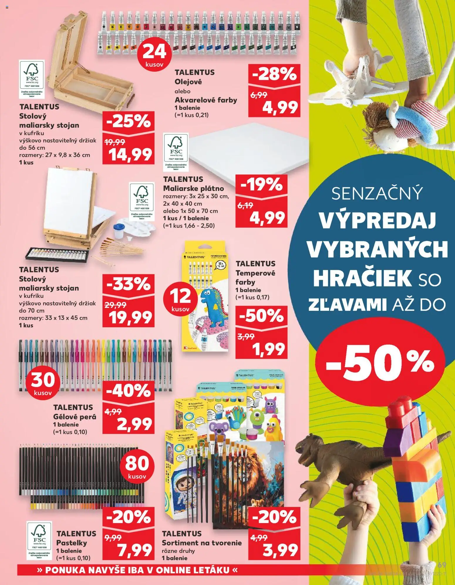 Nové Kaufland akcie – leták je platný od 22.01.2026 | Strana: 69 | Produkty: Pastelky