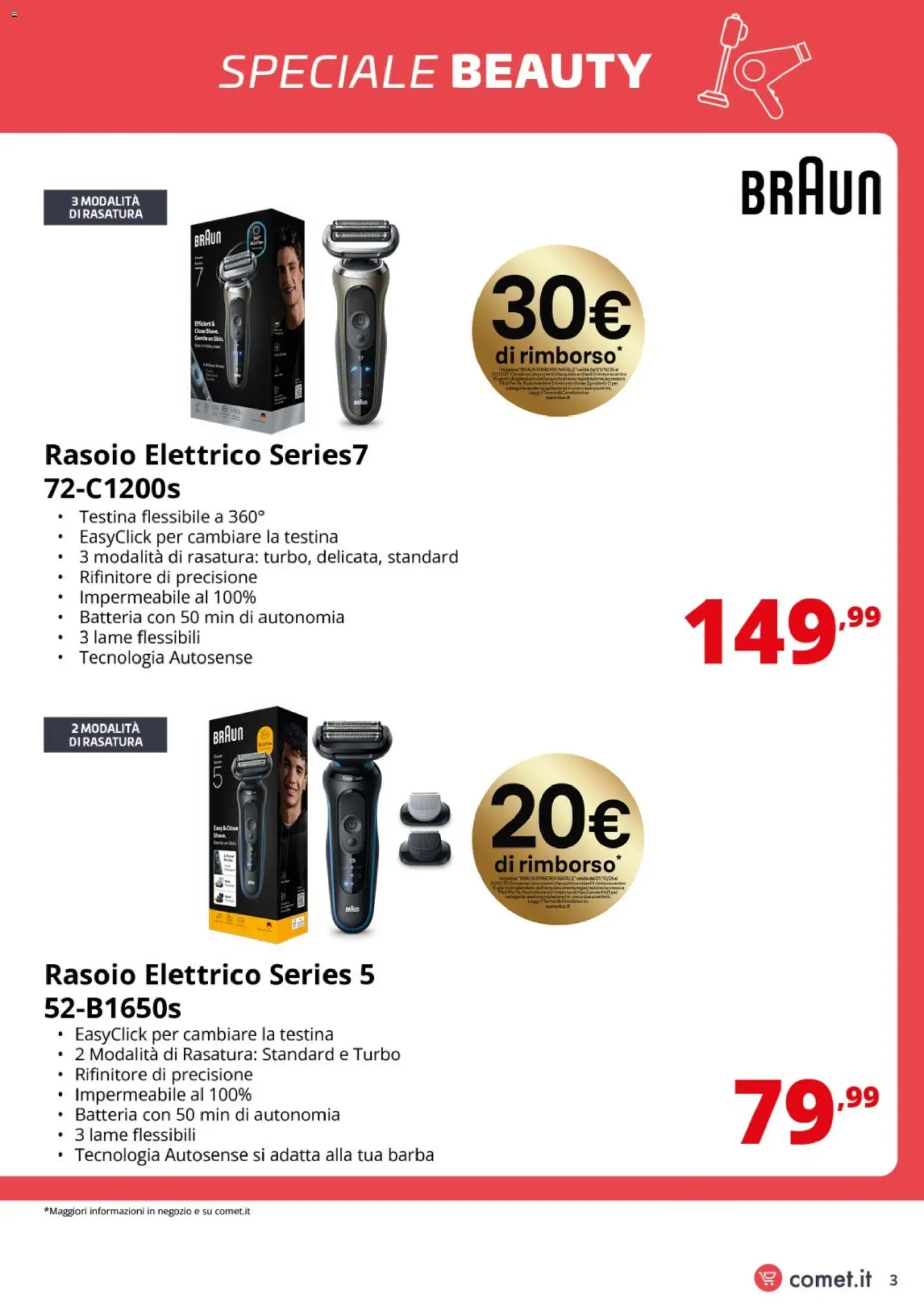 Volantino Comet del 15/10/2026 | Pagina: 3 | Prodotti: Rasoio, Rasoio elettrico, Batteria