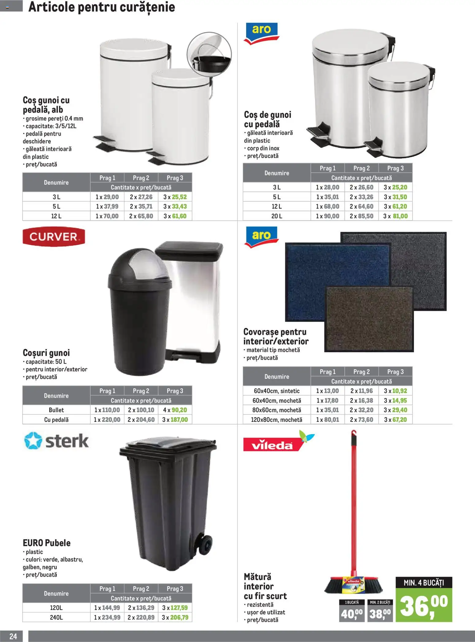 Noul catalog Metro – valabil de la 01.10.2026 | Pagină: 24 | Produse: Mătură, Coș, Mochetă, Tip