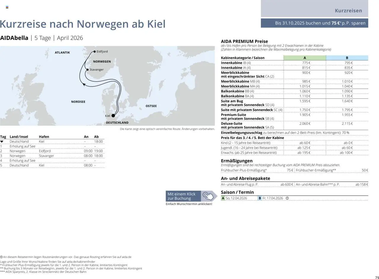 Aida Sommer 2026 – gültig ab 01.03.2026 | Seite: 79 | Produkte: Bett