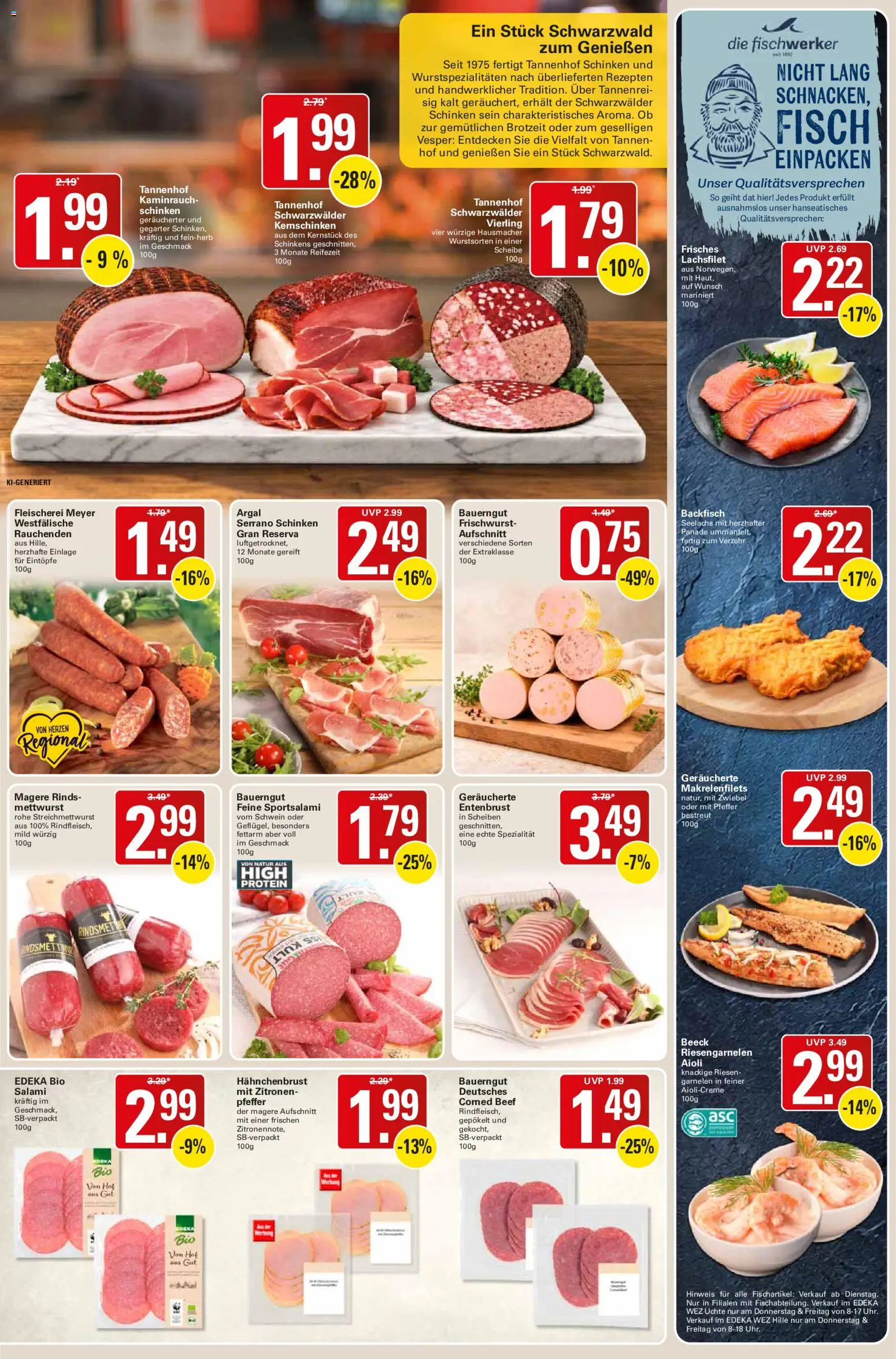 WEZ Prospekt – gültig ab 26.10.2026 | Seite: 7 | Produkte: Garnelen, Fisch, Salami, Schinken