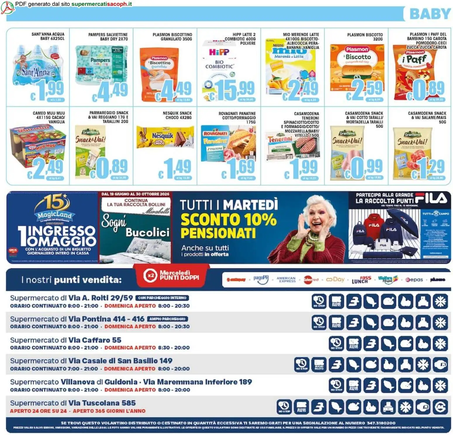 Volantino Sacoph del 02/10/2026 | Pagina: 20 | Prodotti: Acqua, Latte, Vitello, Taralli