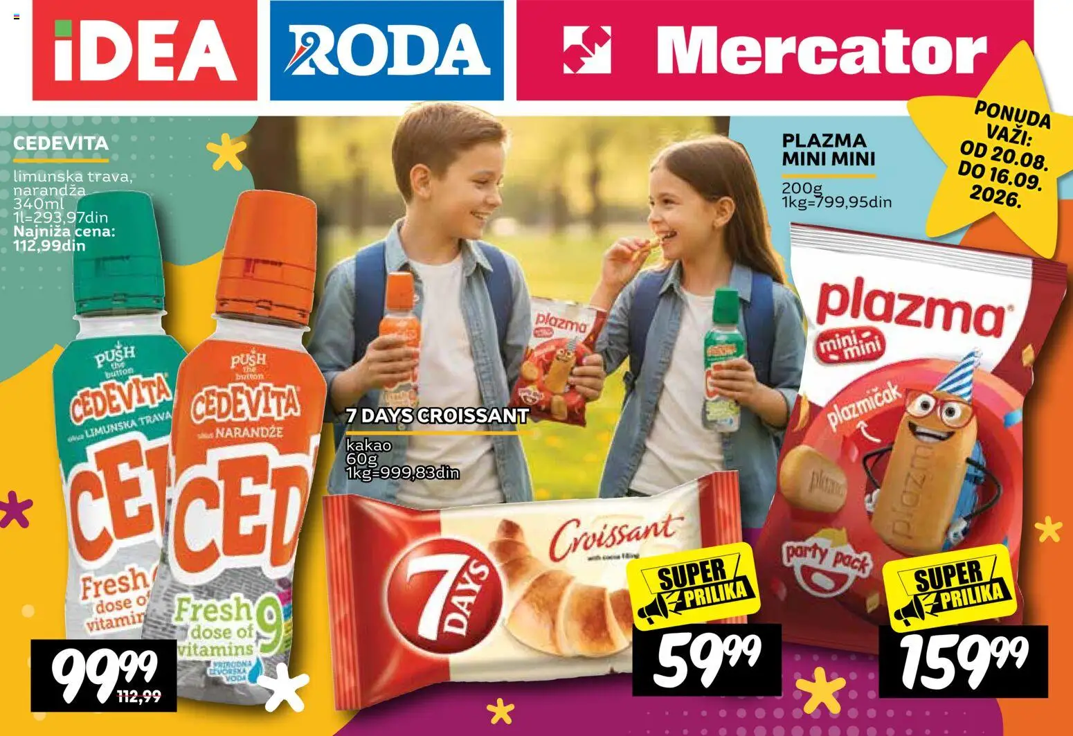 Idea katalog - važi od 20.08.2026 | Strana: 1 | Proizvode: Plazma, Cedevita, Voda, Narandže