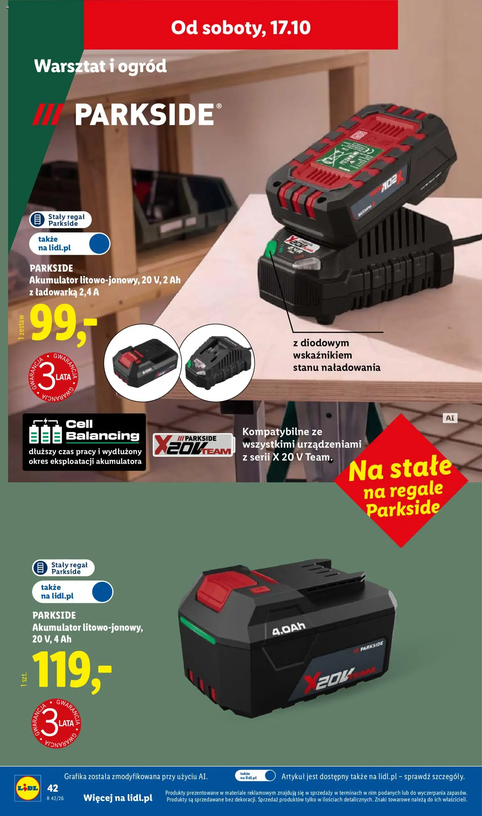 Lidl Polsko katalog od 12.10.2026 | Strana: 46 | Produkty: Parkside, Regál