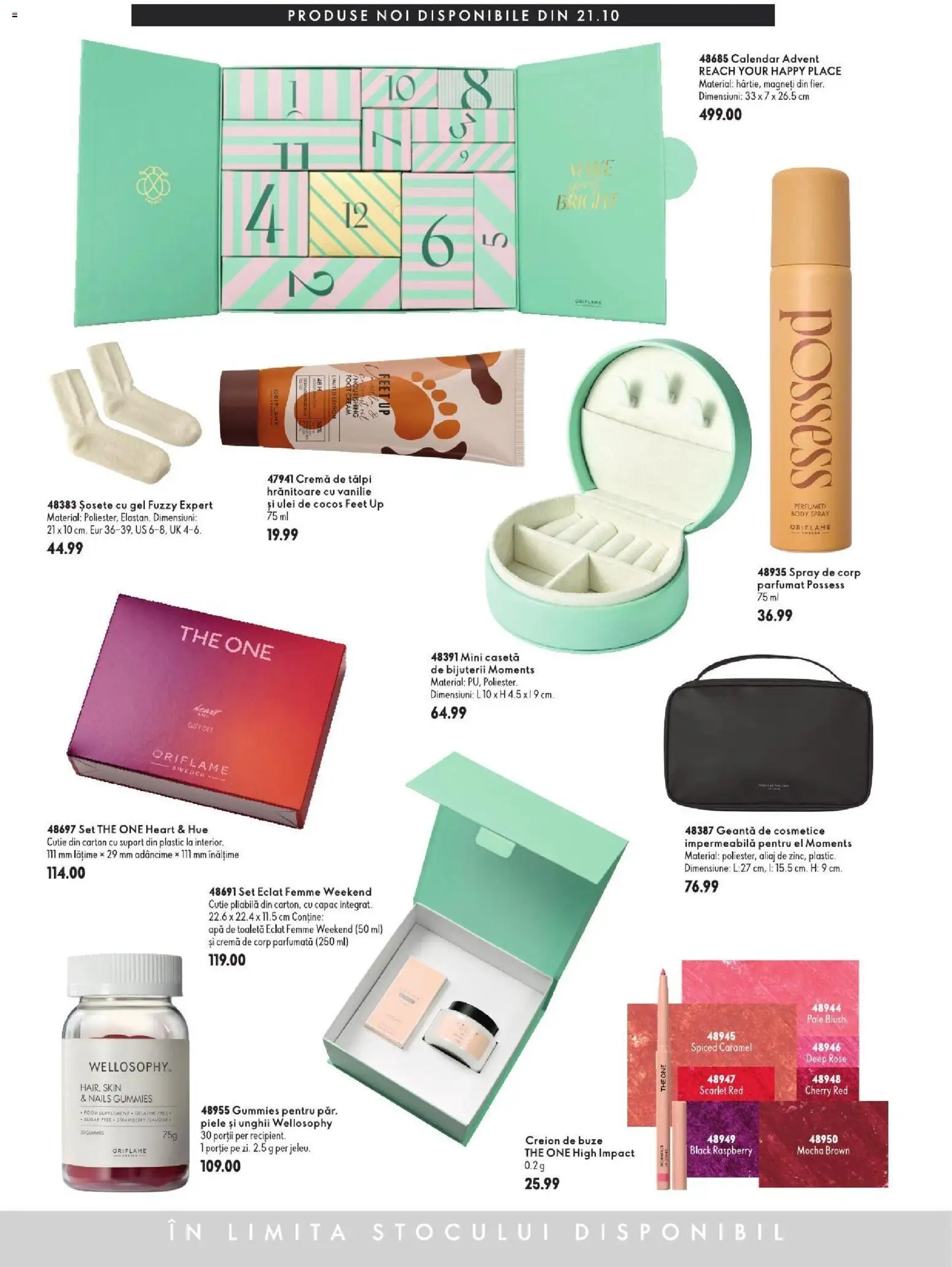 Noul catalog Oriflame – valabil de la 21.10.2026 | Pagină: 2 | Produse: Cutie, Ulei, Șosete, Black