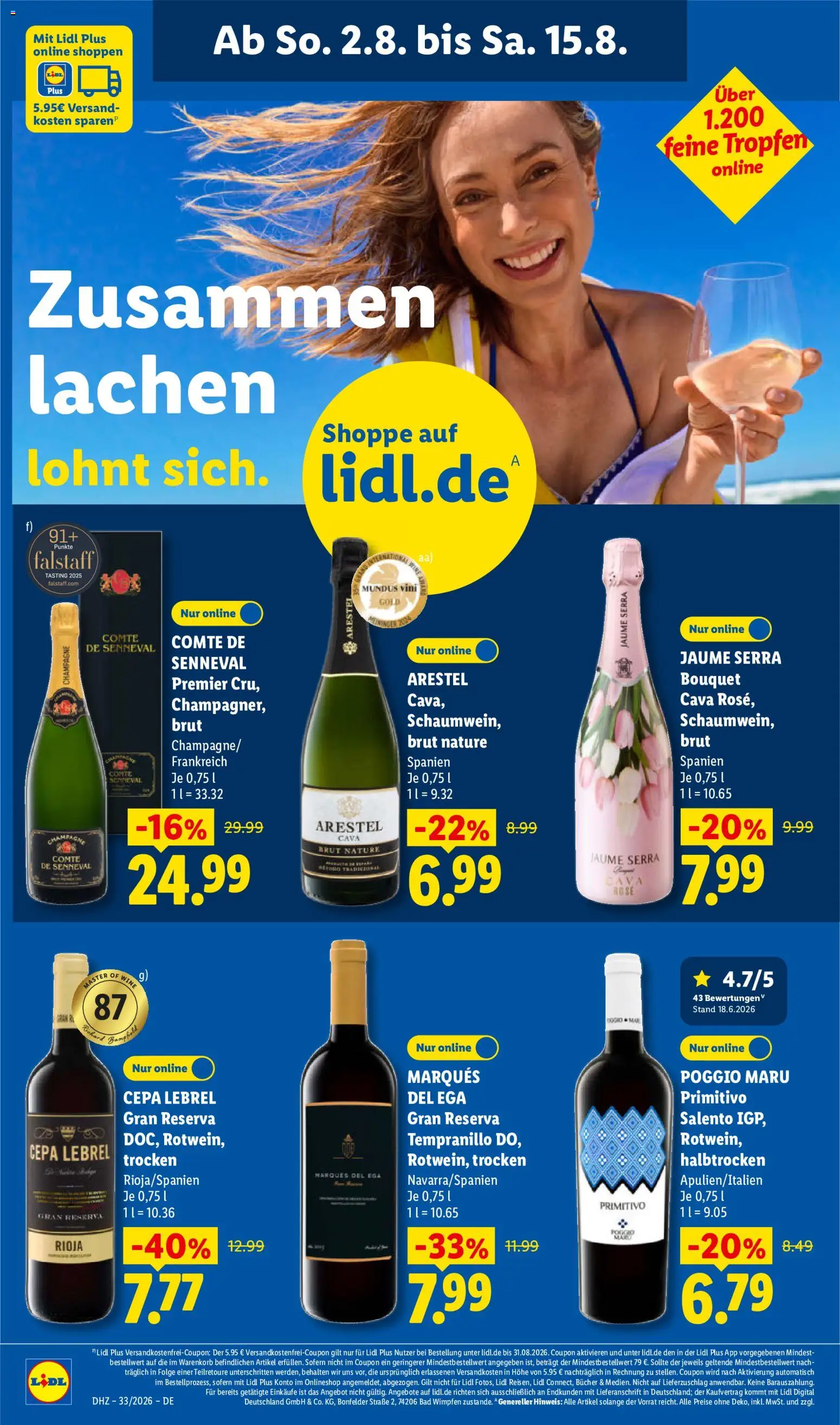 Lidl Německo leták od 10.08.2026 | Strana: 24 | Produkty: Primitivo, Champagne