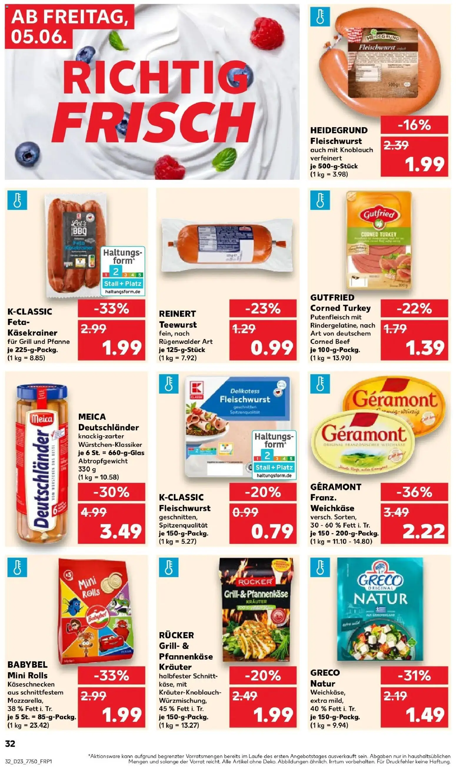 Kaufland Prospekt Burgthann – gültig ab 01.06.2026 | Seite: 39 | Produkte: Geramont, Feta, Meica, Knoblauch