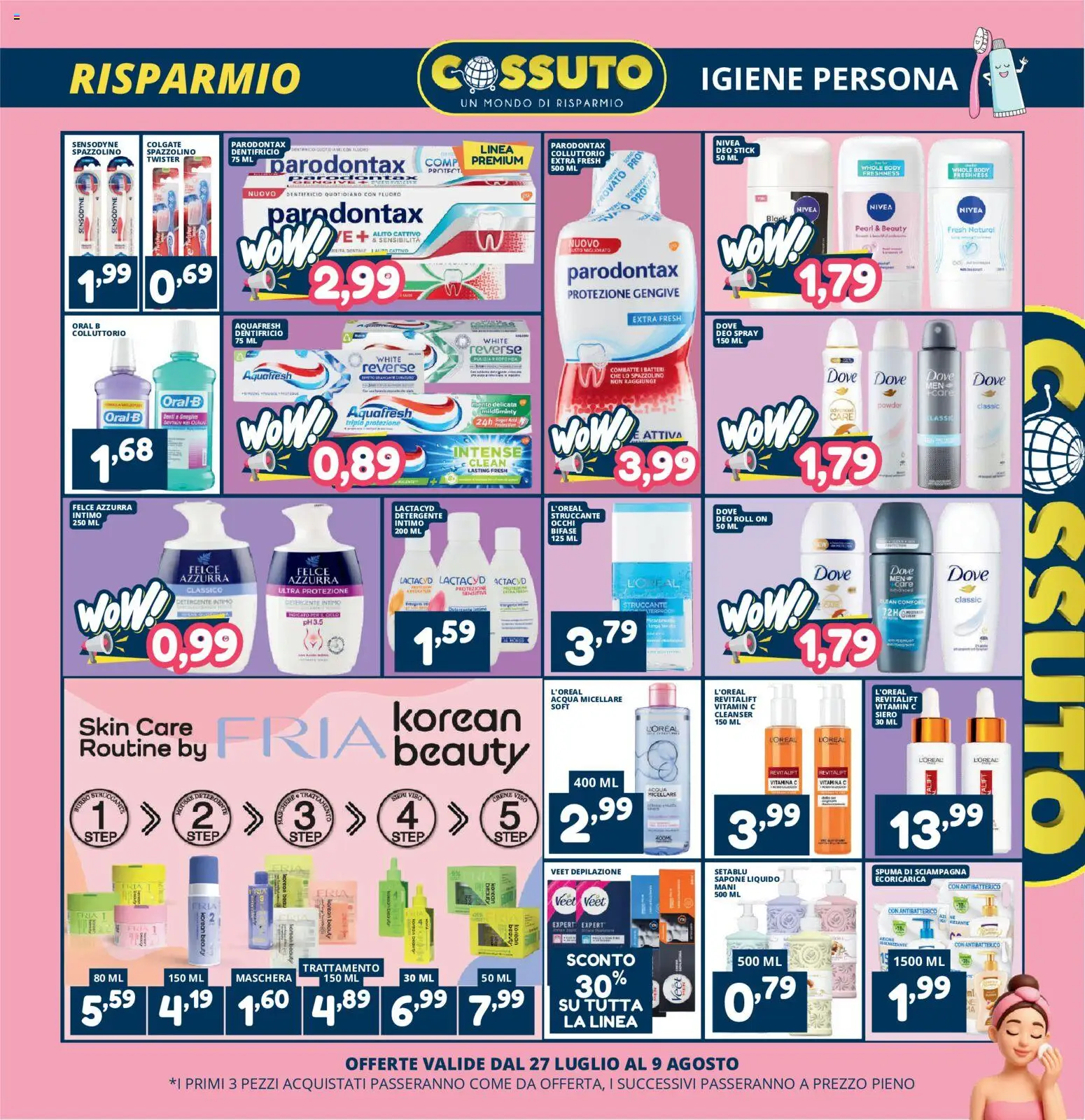 Volantino Cossuto del 27/07/2026 | Pagina: 5 | Prodotti: Maschera, Acqua micellare, Struccante, Sapone
