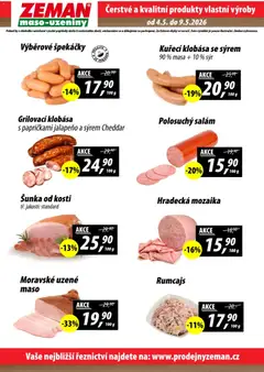 Náhled letáku Prodejny Zeman leták od 04.05.2026 | Strana: 2 | Produkty: Sýr, Salám, Šunka, Maso