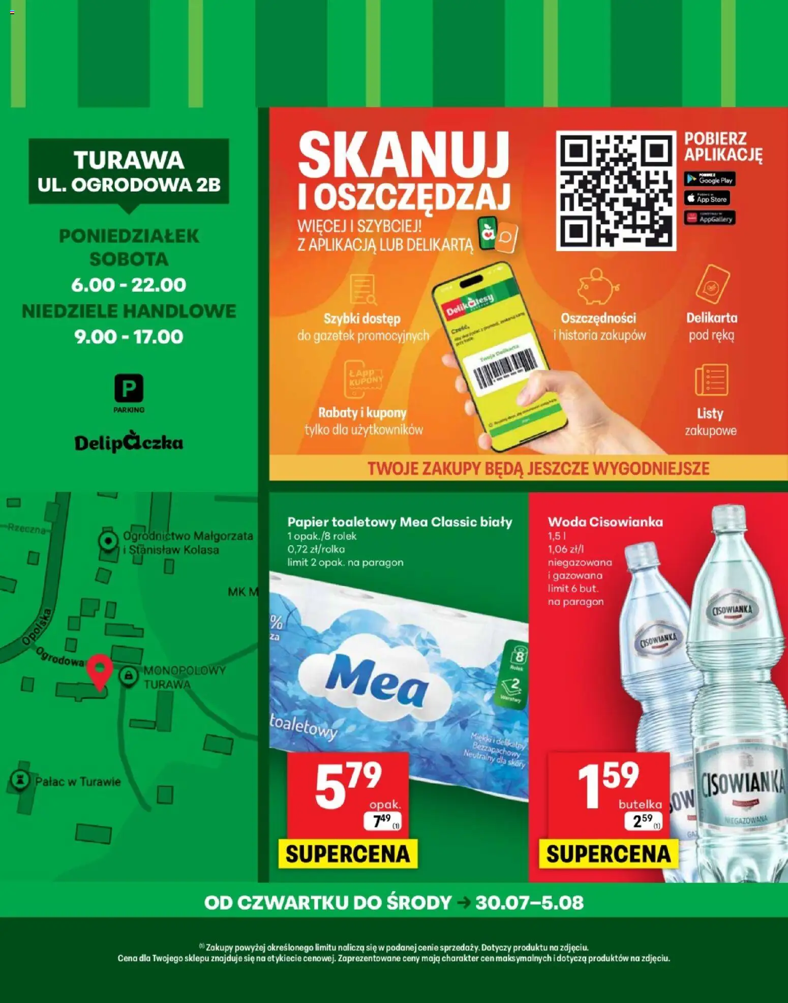 Delikatesy Centrum gazetka - Turawa Otwarcie od 30.07.2026 | Strona: 4 | Produkty: Papier toaletowy, Woda