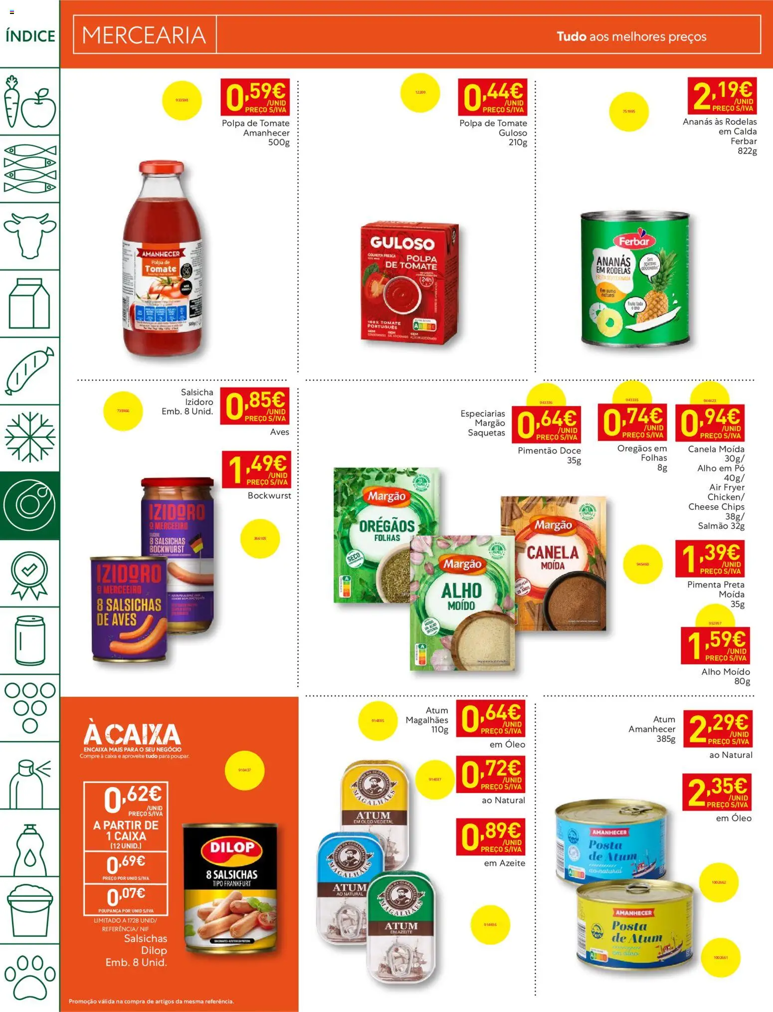 Recheio folheto │ válido de 07/07/2026 | Página: 18 | Produtos: Azeite, Pimentão, Salsicha, Tomate